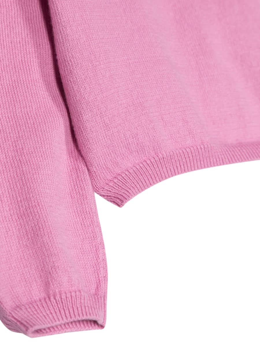 Il Gufo Cotton Cardigan In Pink