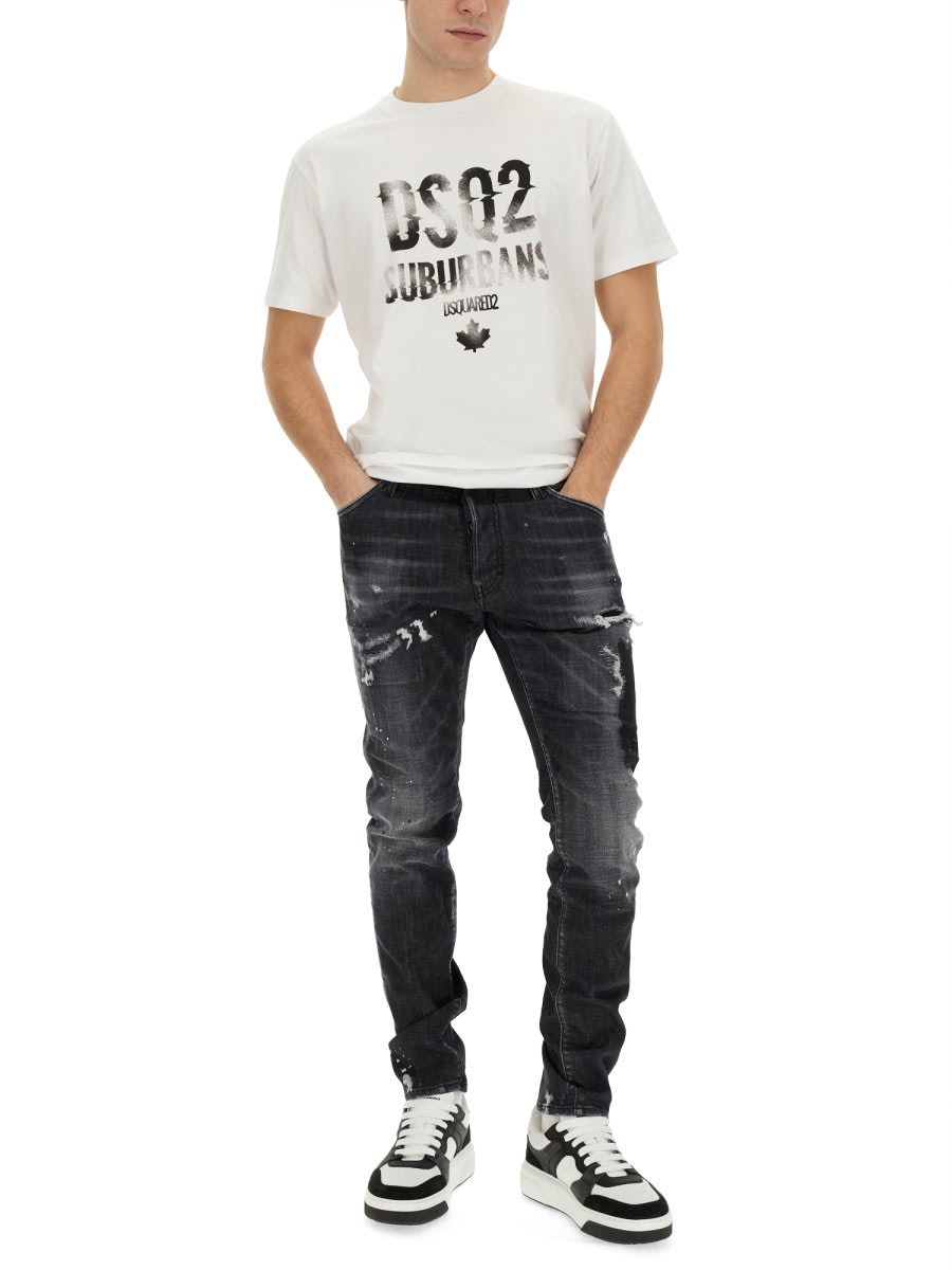 Shop Dsquared2 Jeans In Denim In Black