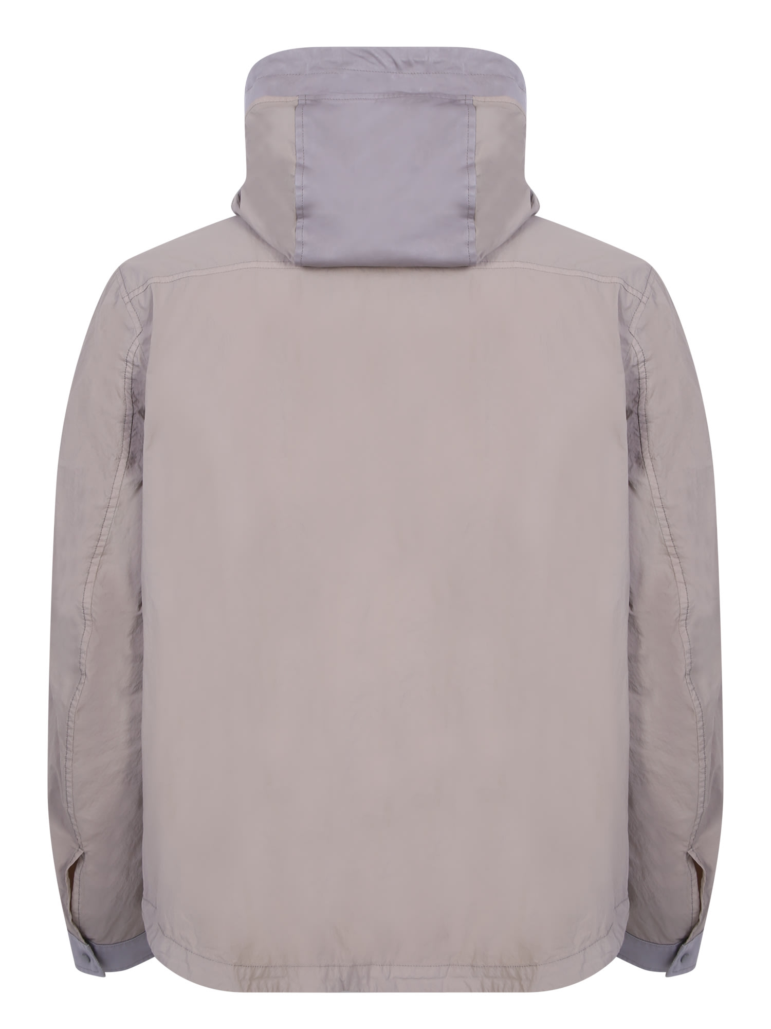 Shop Ten C Grey Hooded Jacket In Blue