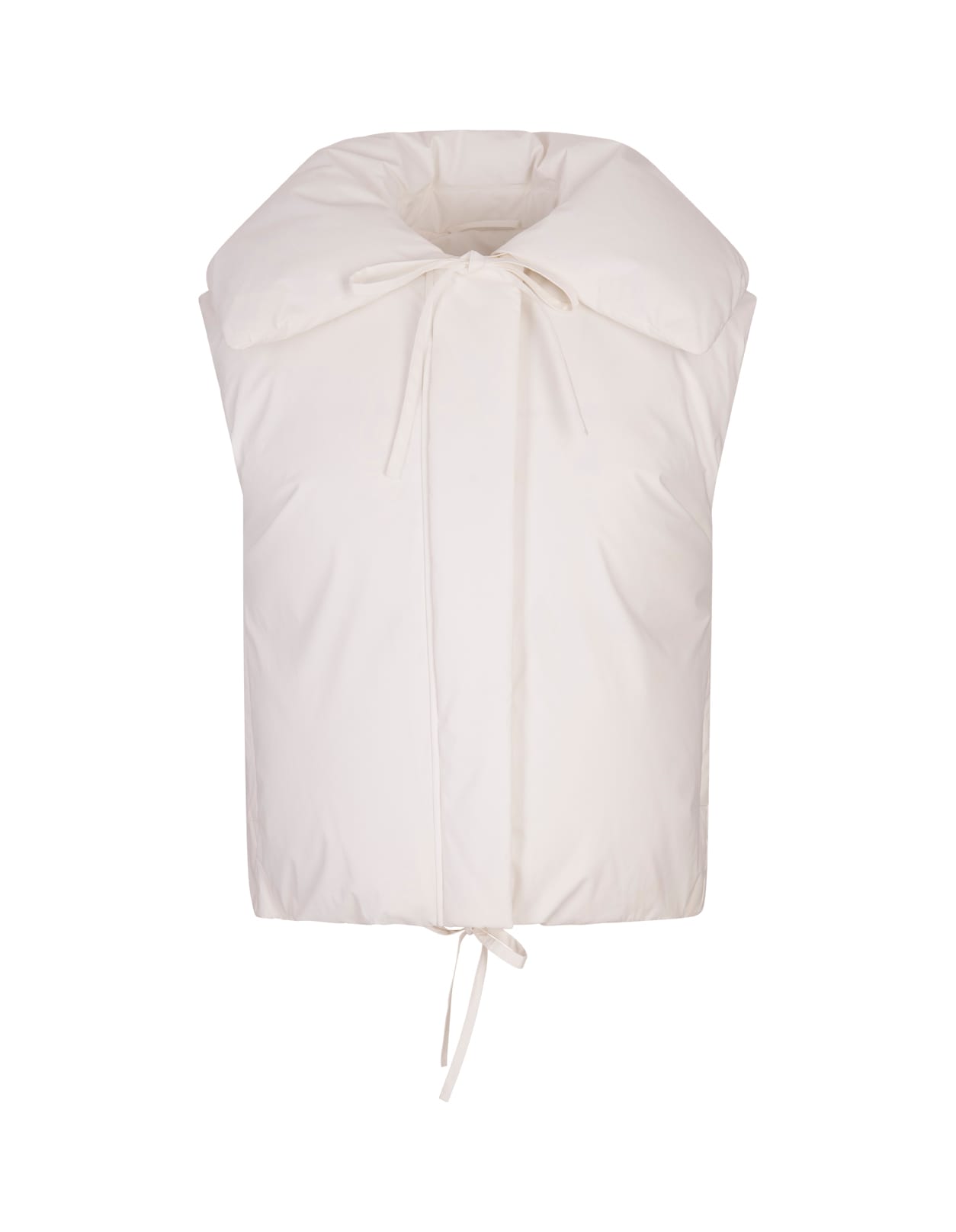 White Cotton Padded Gilet