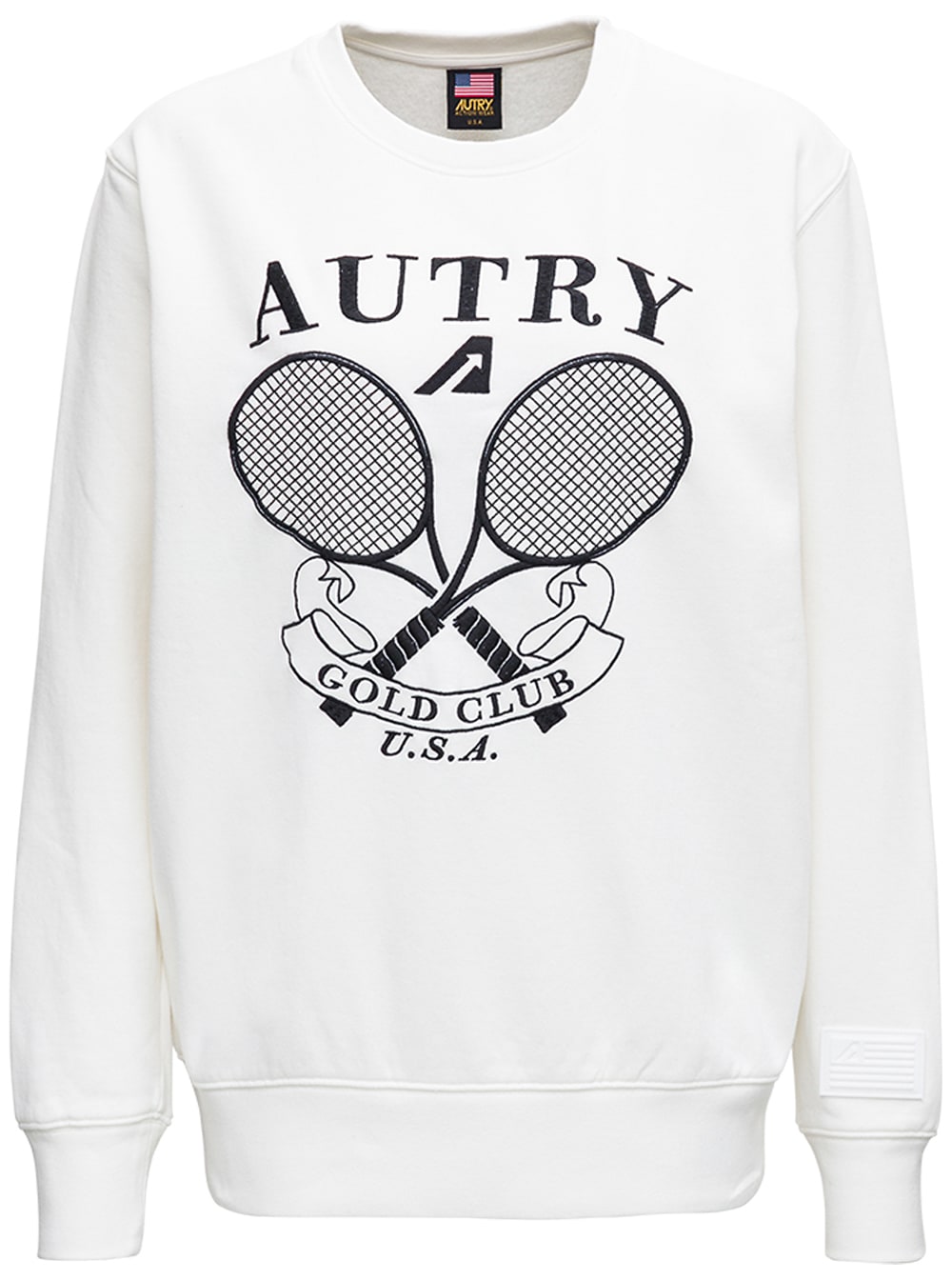 Autry White Cotton Sweatshirt With Logo Print