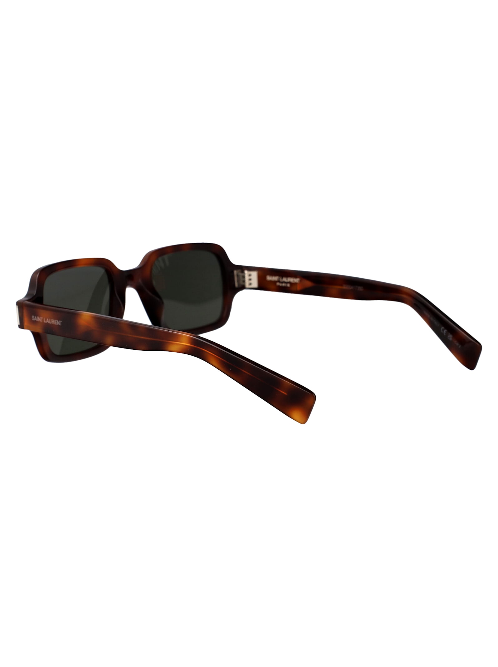 Saint Laurent Havana-havana-grey Acetate Sunglasses