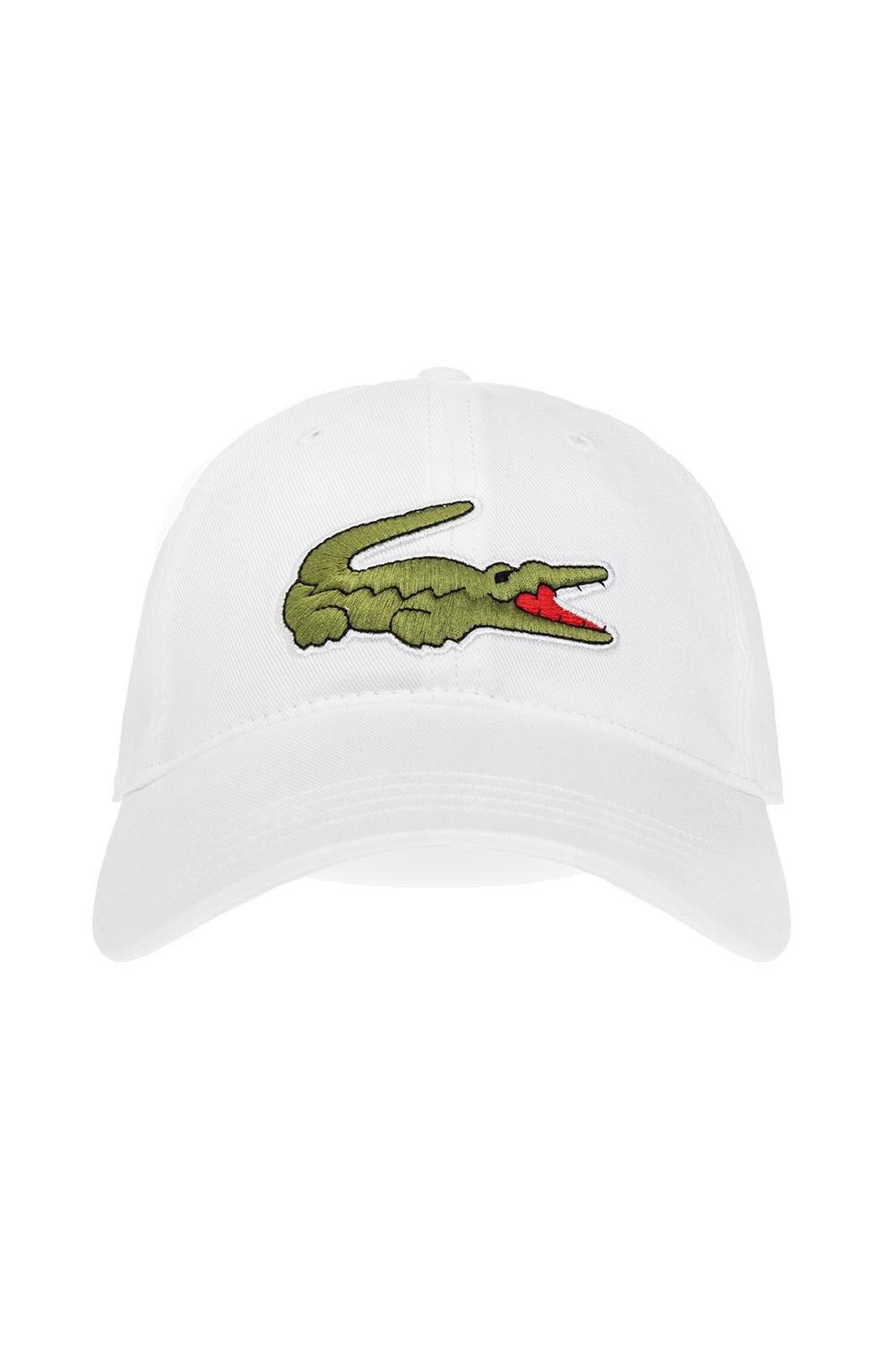 Lacoste Logo-embroidered Curved Peak Baseball Cap In White