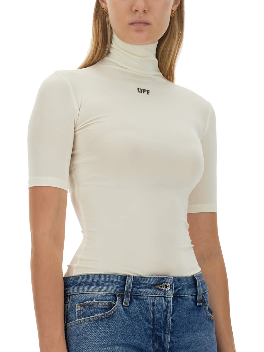 Shop Off-white Tops With Logo In White