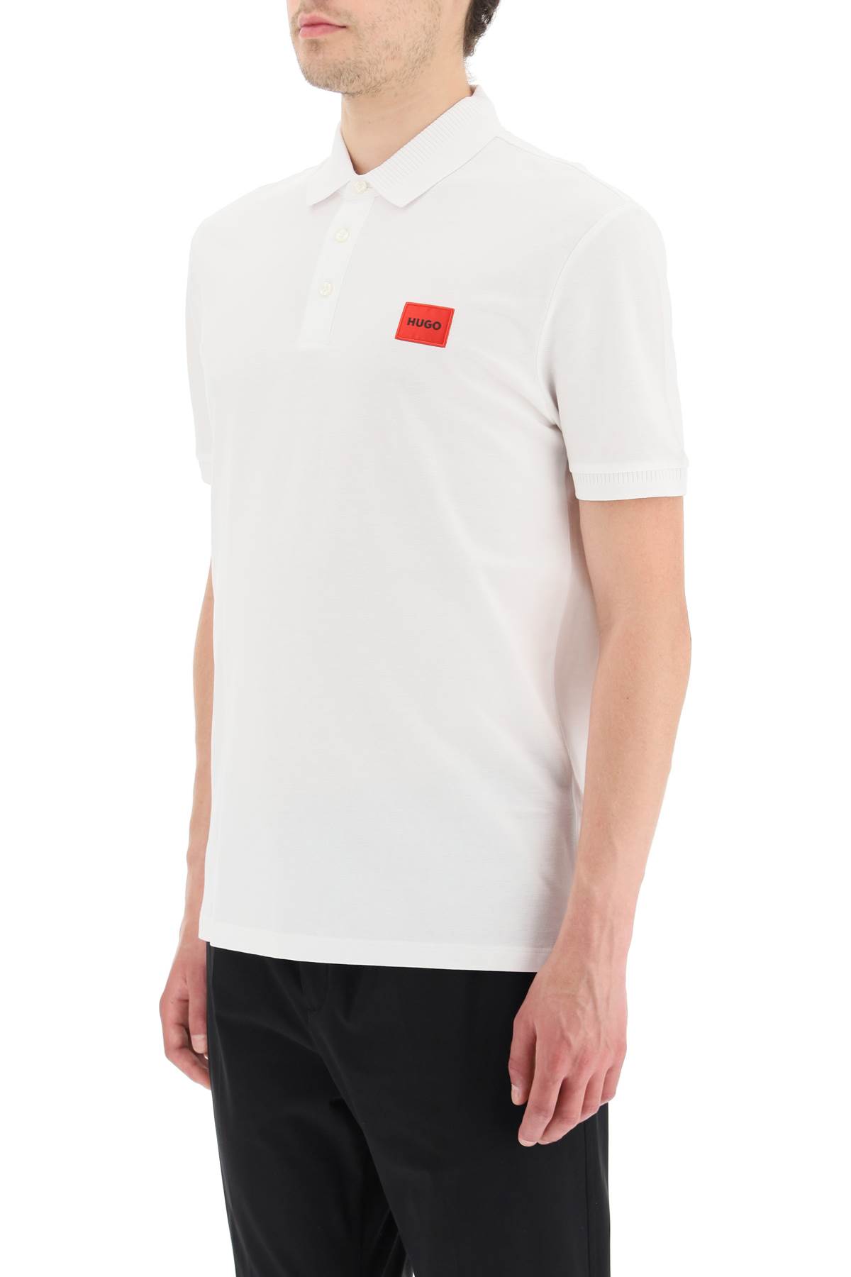 Hugo Boss Hugo Polo Shirt With Logo Patch In White