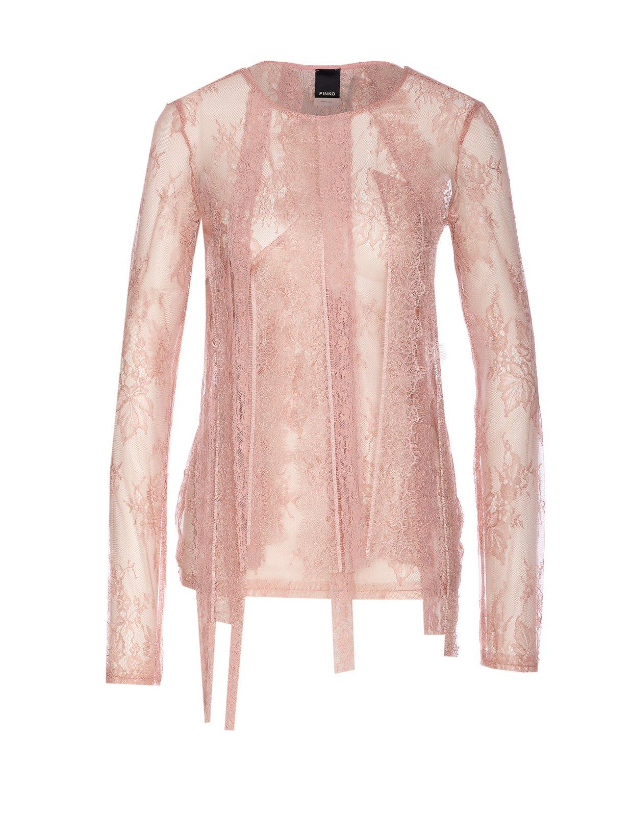Slim-fitting Fringed Lace Sweater