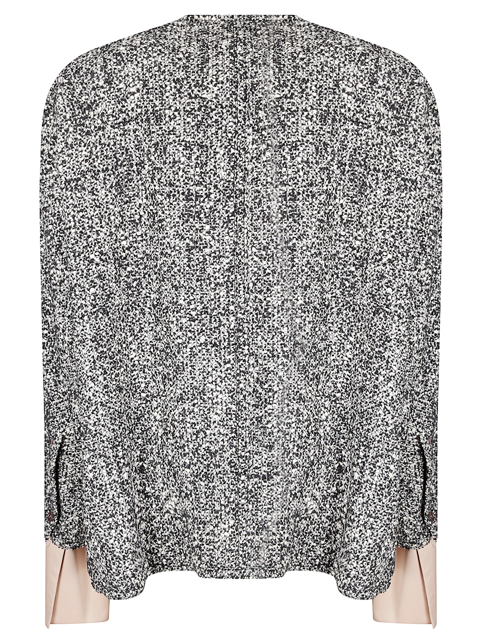 Jejia Oversized Textured Jacket With Removable Cuffs In Multi