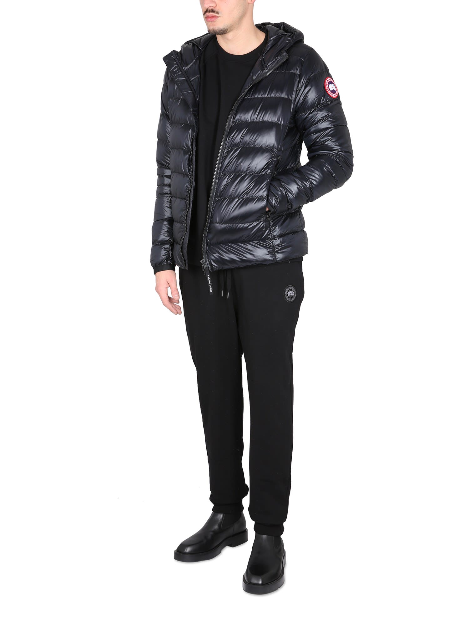 Shop Canada Goose Sidney Hooded Down Jacket In Black