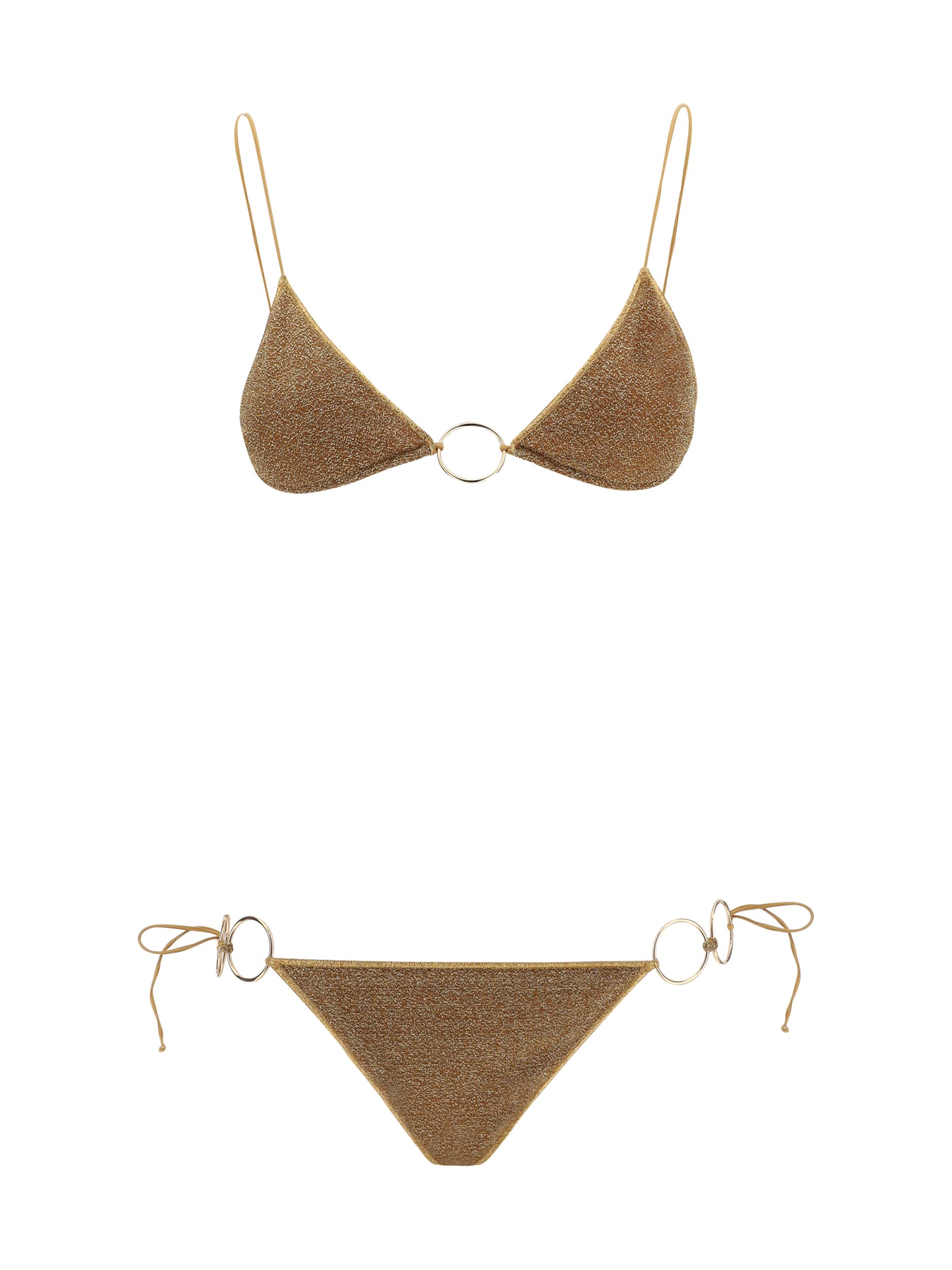 Shop Oseree Lumiere Ring Swimsuit In Toffee