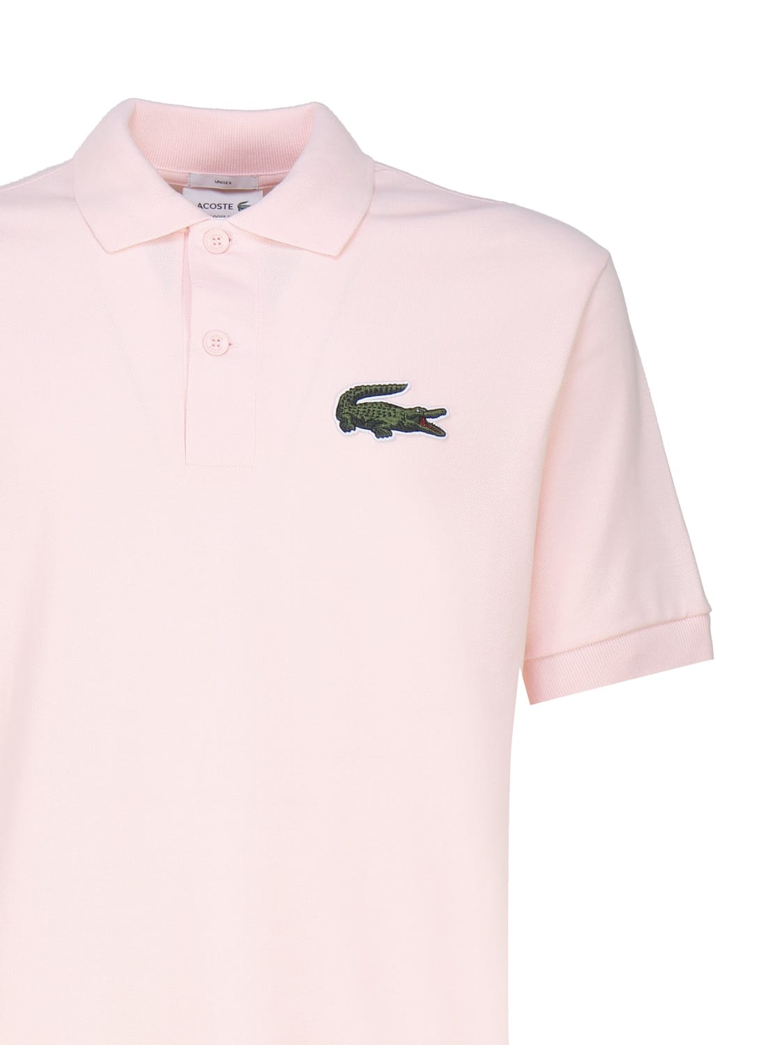 Shop Lacoste Cotton Pique Polo Shirt With Logo In Pink