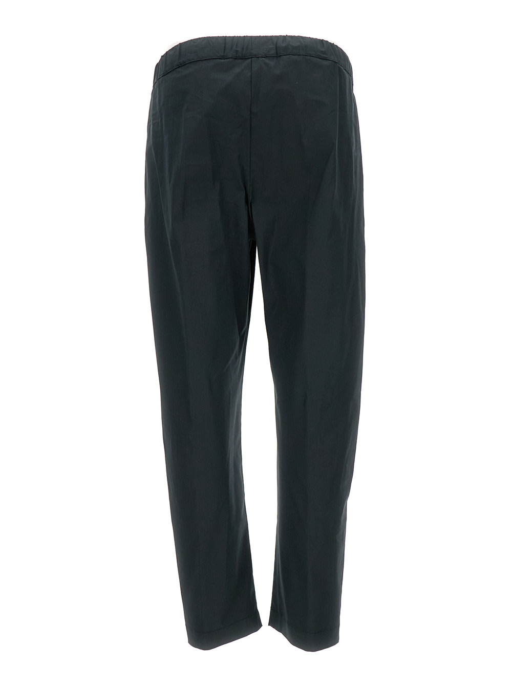 Shop Semicouture Black Crop Cut Pants In Cotton Blend Woman In Nero