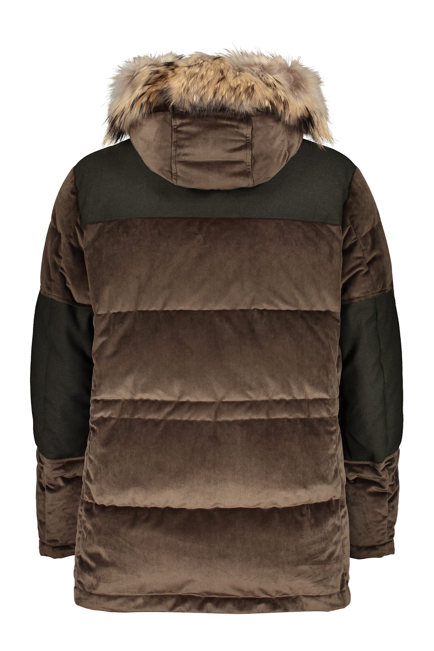 Paul&shark Zip And Snap Button Fastening Down Jacket In Khaki