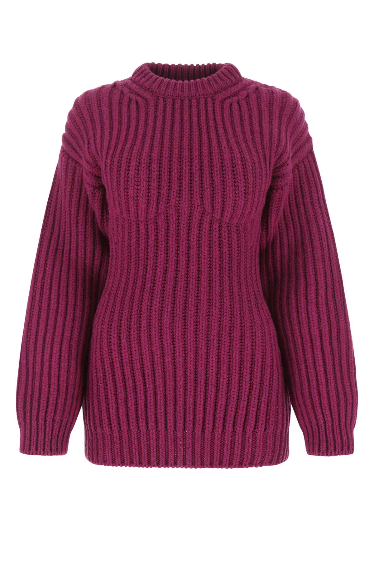 Shop Prada Tyrian Purple Wool Sweater In F0030