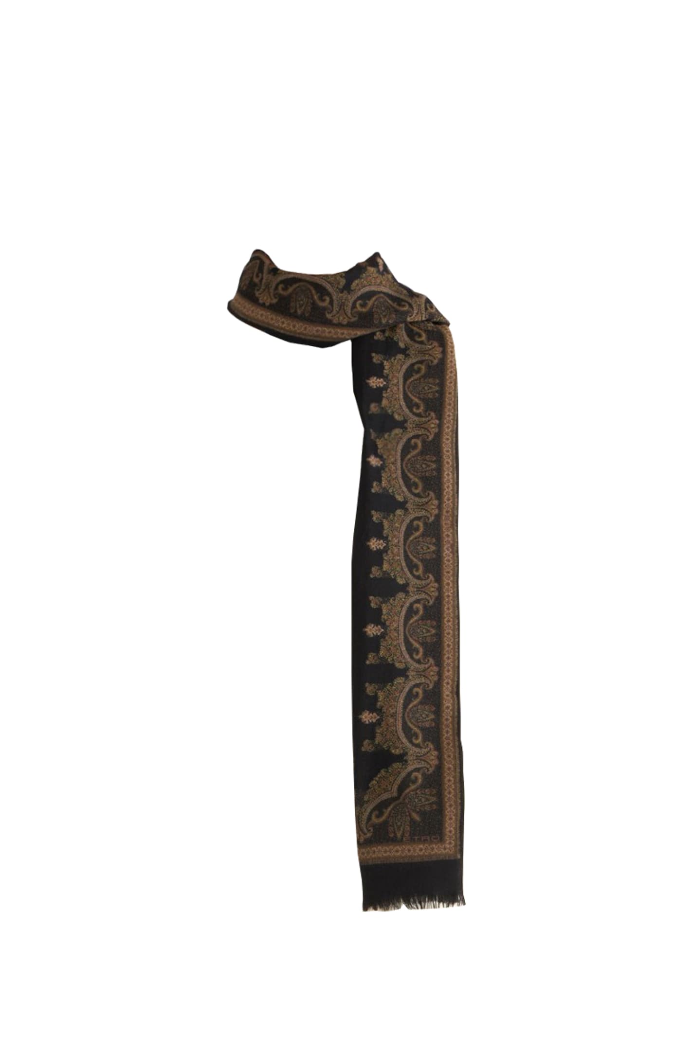 Shop Etro Scarf In Black