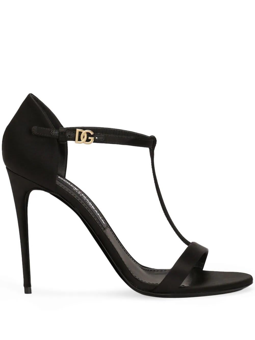 Shop Dolce & Gabbana Sandali Raso In Nero