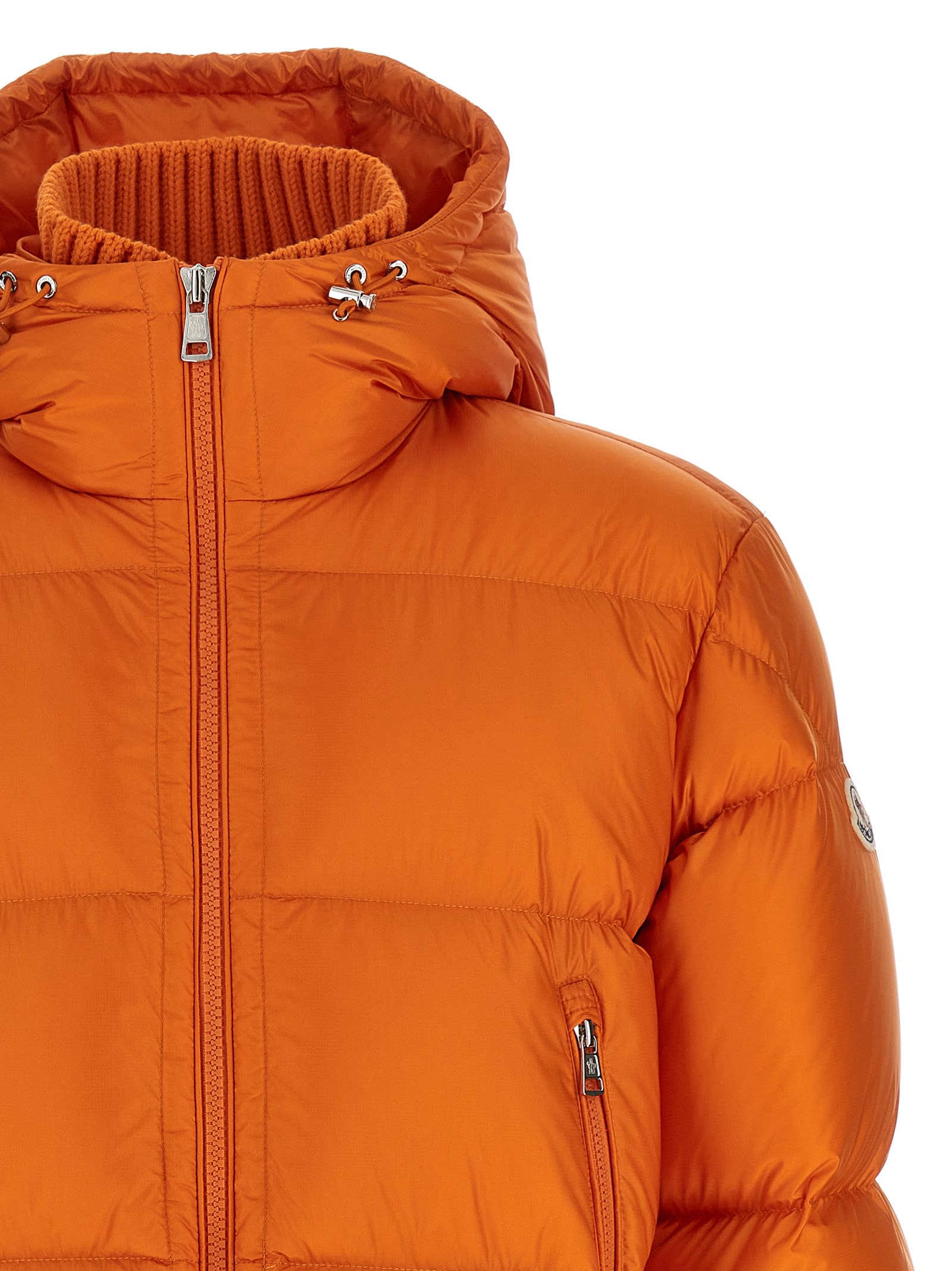 Moncler Rivau Down Jacket In Orange