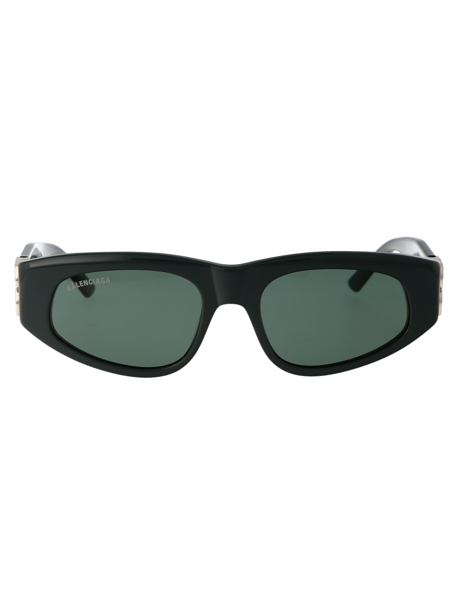 Balenciaga Bb0095s Sunglasses In 019 Green Silver Green
