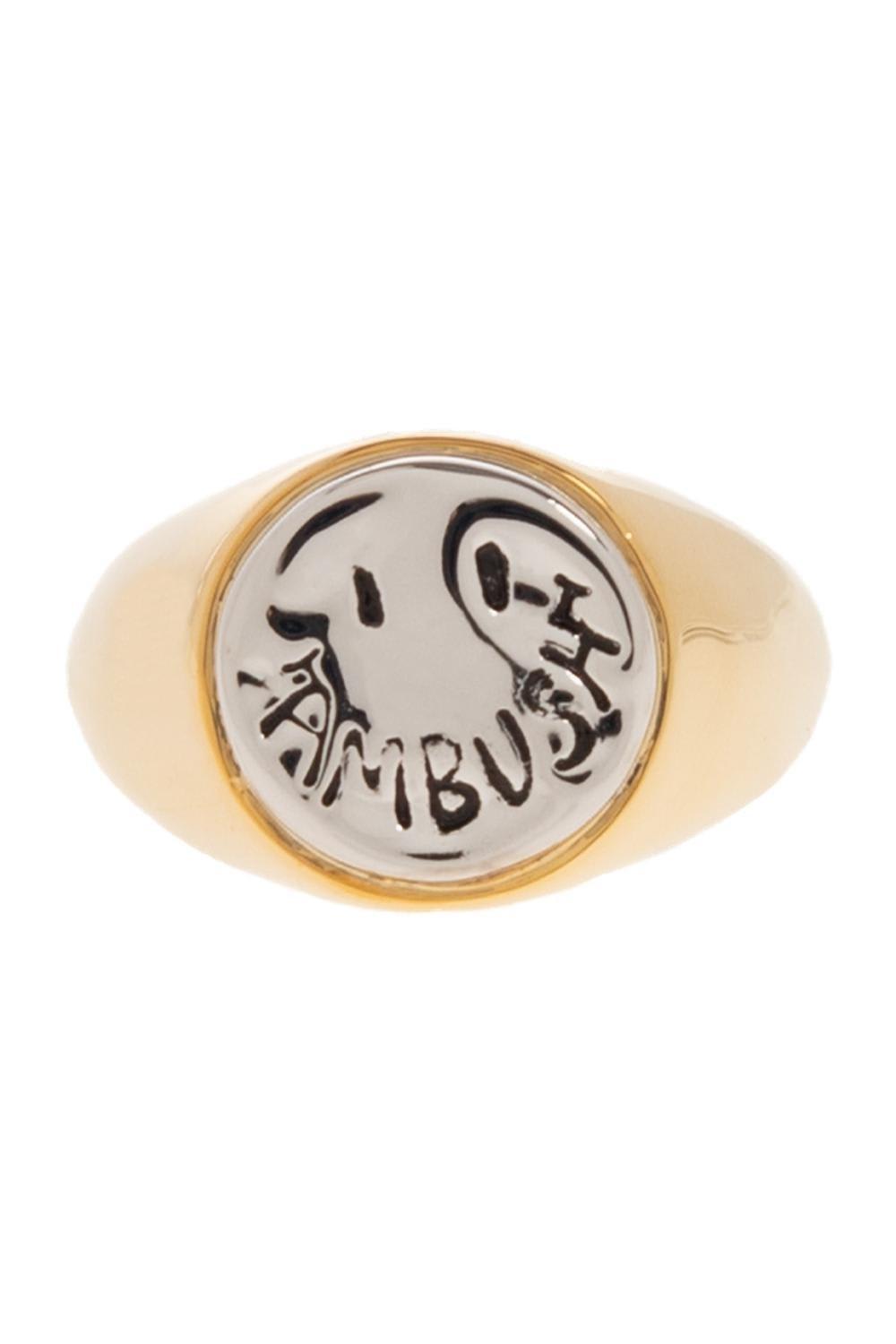AMBUSH Smiley Logo Engraved Ring