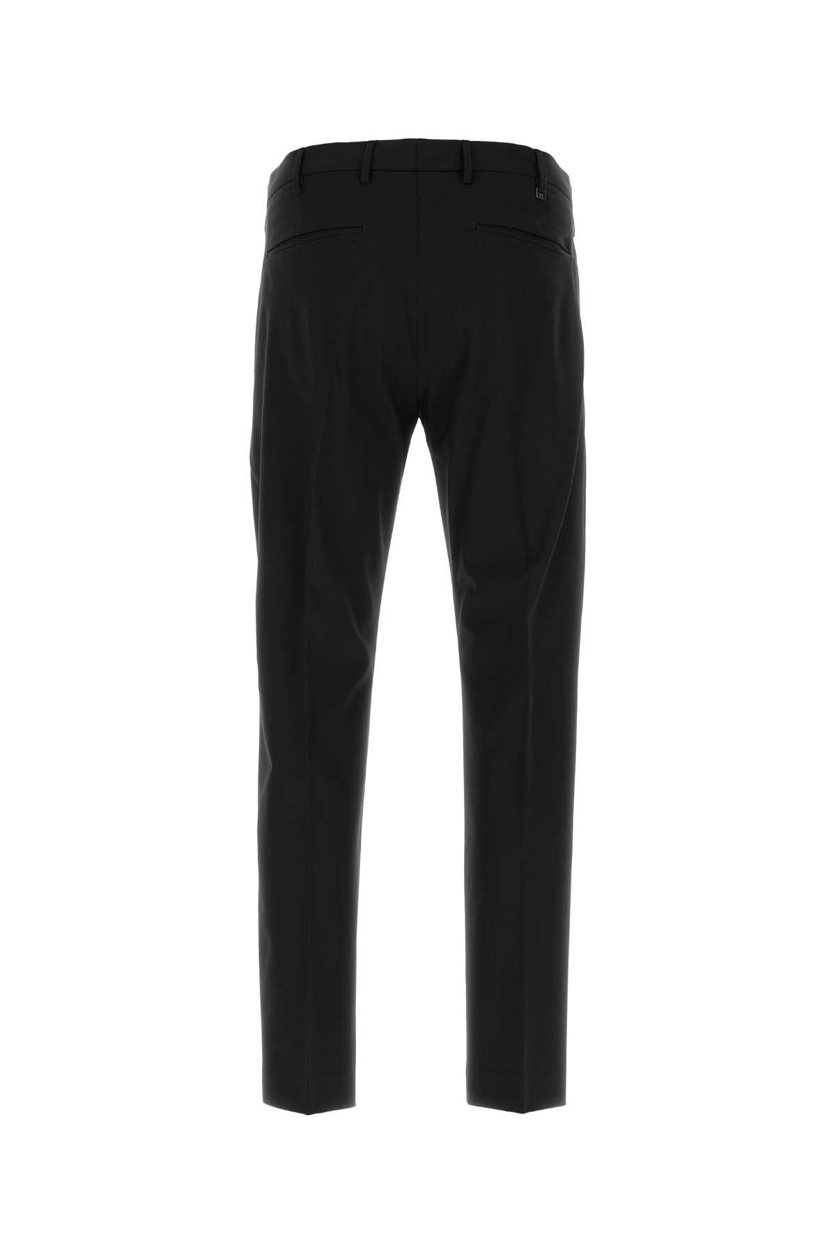 Pt Torino Pant Wool Stretch Front Pleats In Black
