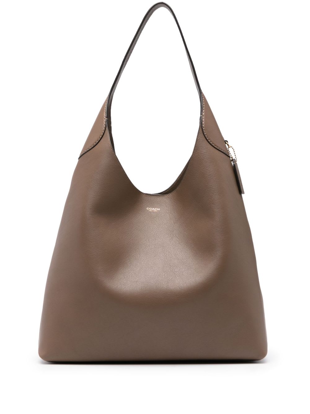 Coach Brooklyn 39 Leather Hobo Bag In Gray