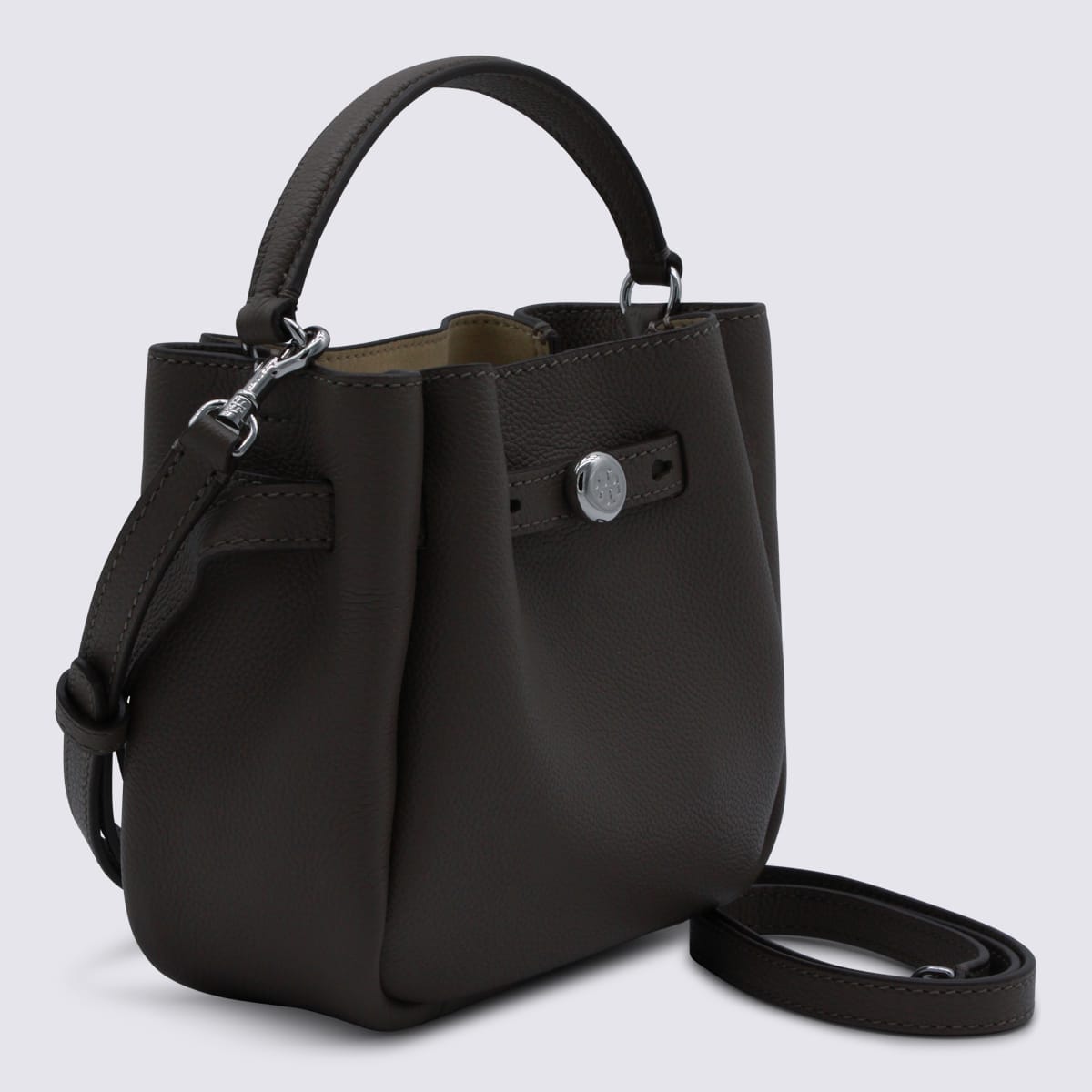 Tory Burch Mushroom Leather Satchel In Brown
