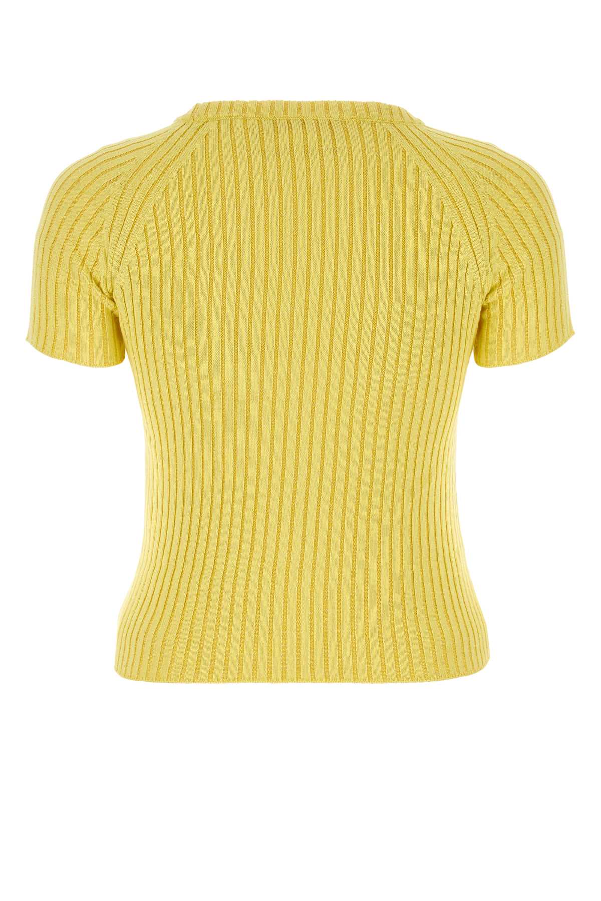 Shop Cormio Pink Cotton Blend Diamond Zolfo Sweater In Yellow