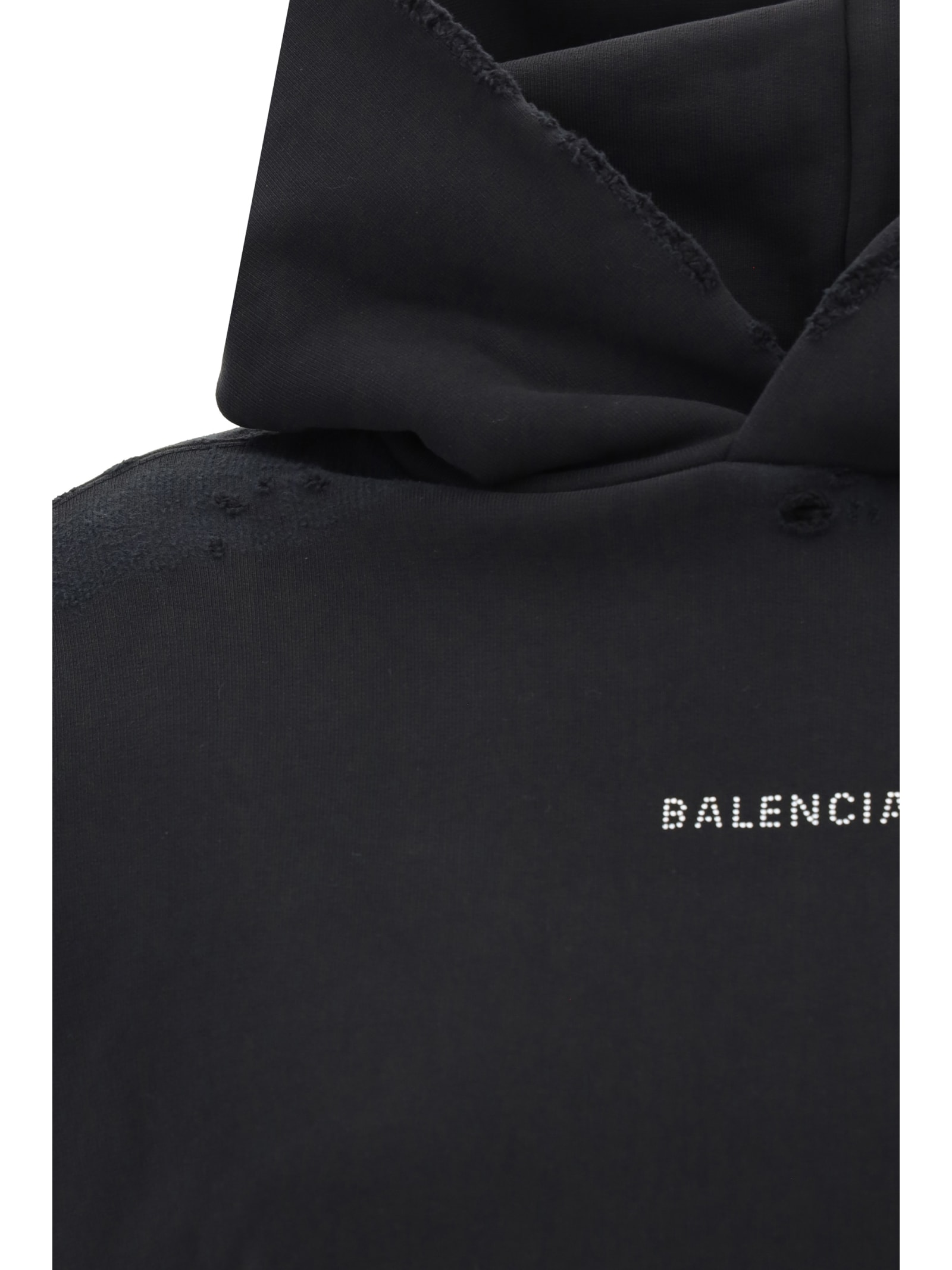 Shop Balenciaga Hoodie In Faded Black