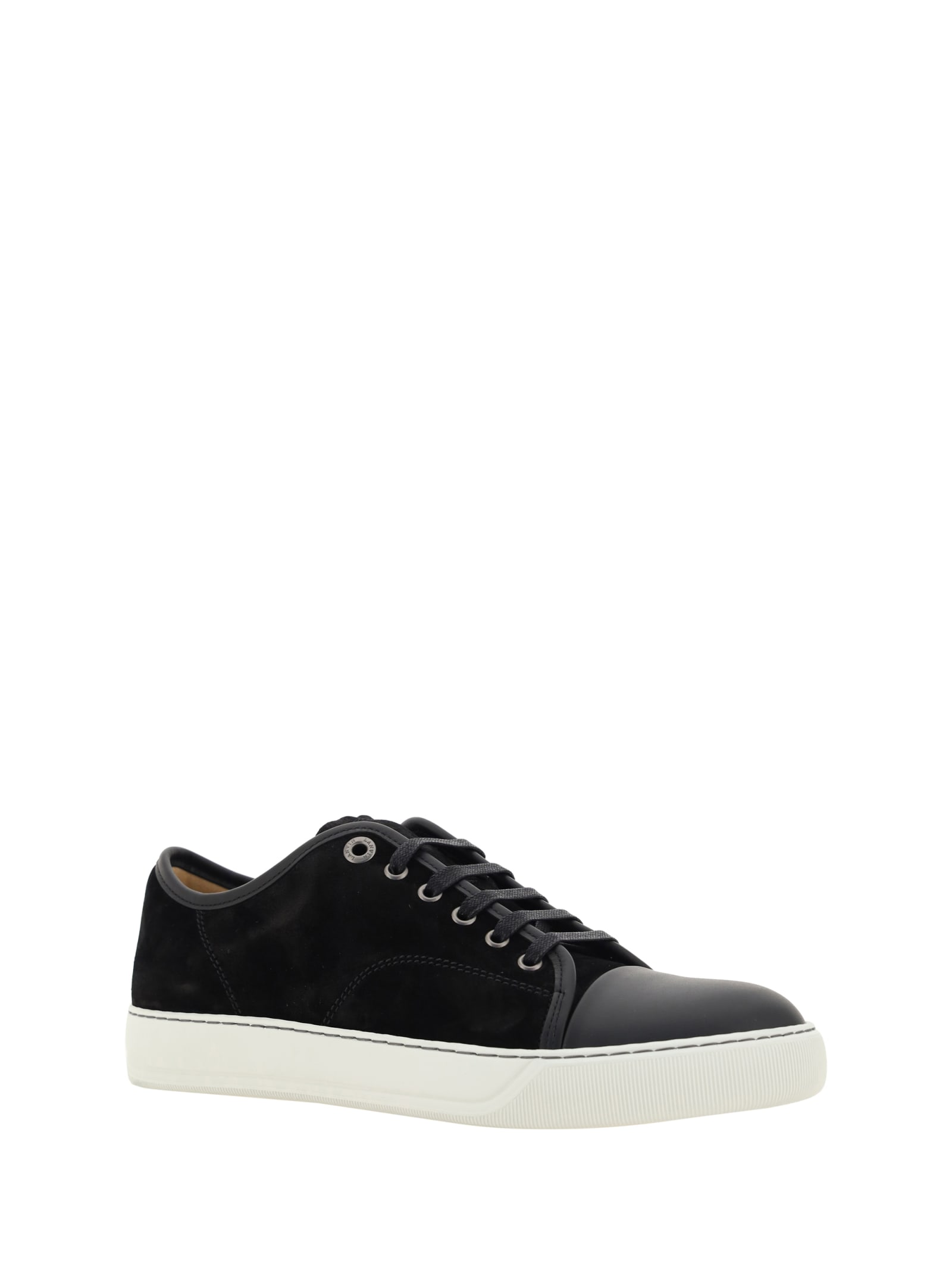 Shop Lanvin Captoe Low Sneakers In Black