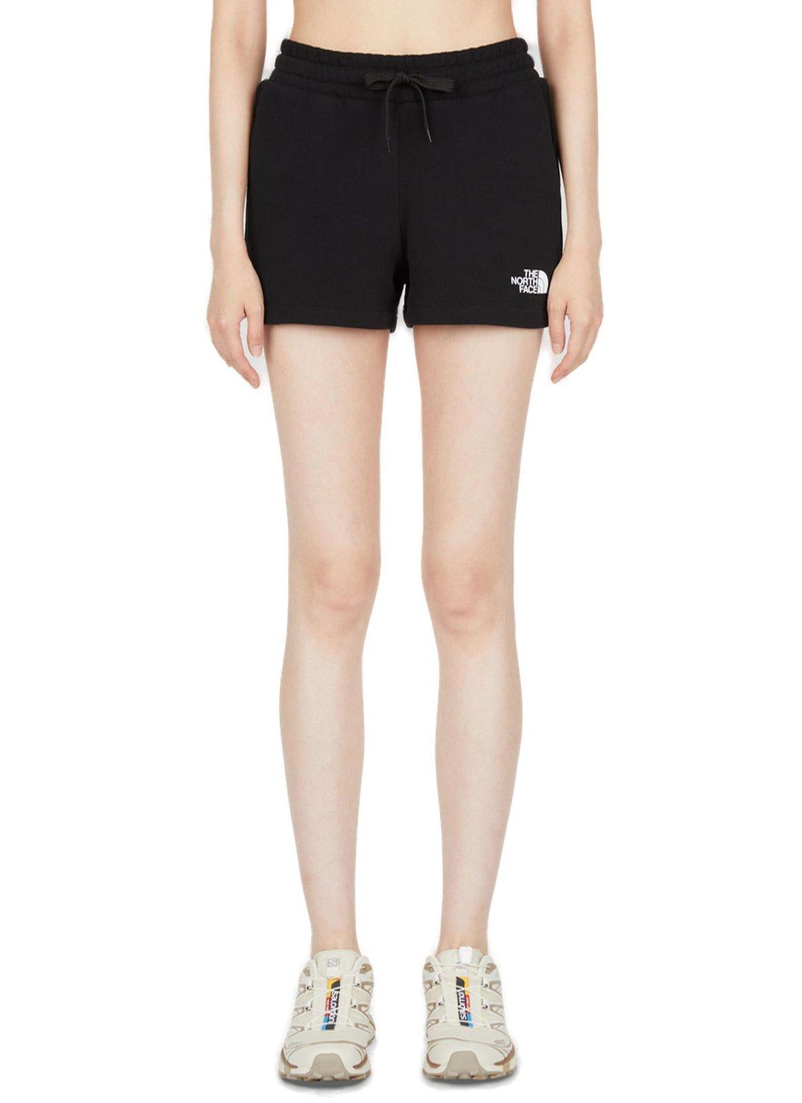 Shop The North Face Logo Detailed Drawstring Shorts In Tnf Black