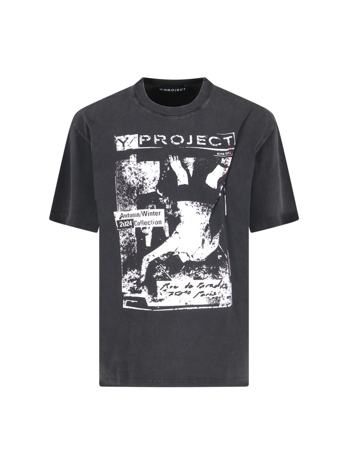 Shop Y/project Rock Band Logo T-shirt In Black