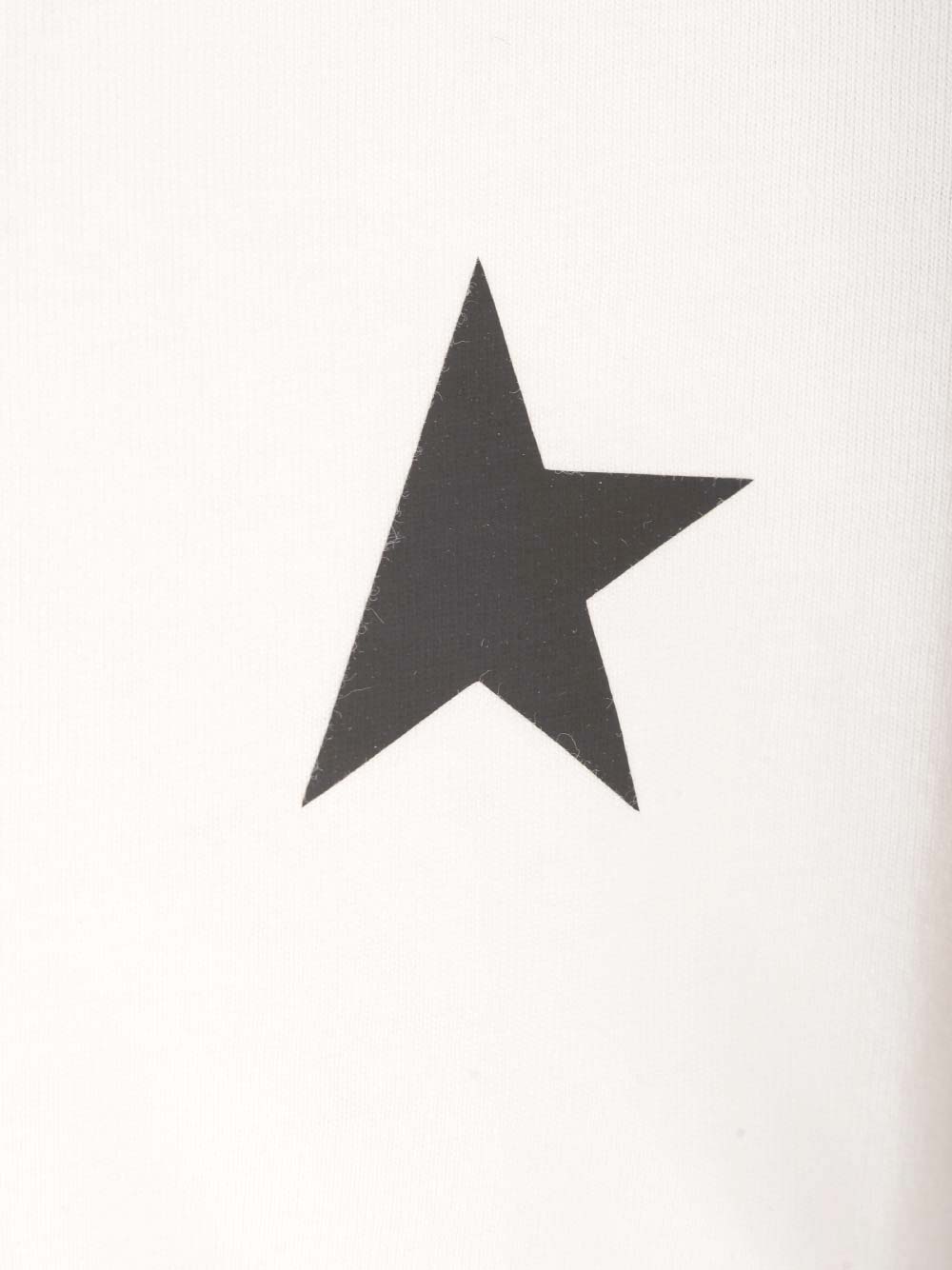 Shop Golden Goose T-shirt With Mini Black Star In White