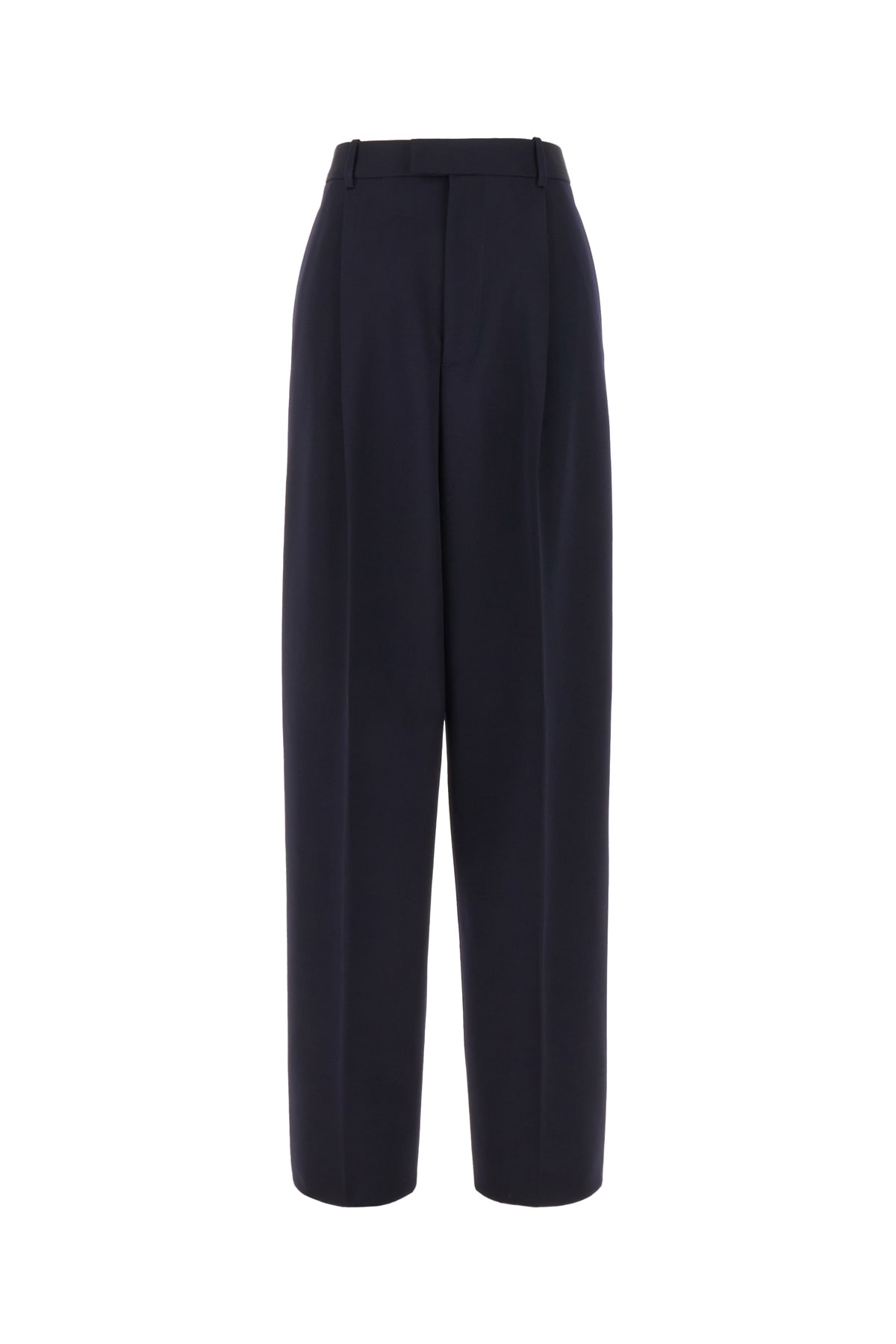 Shop Bottega Veneta Midnight Blue Wool Pants In 4140