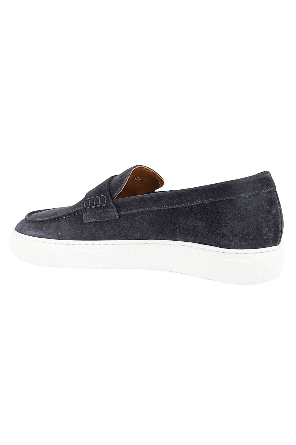 Shop Doucal's Pantofola Penny In Wash Blu