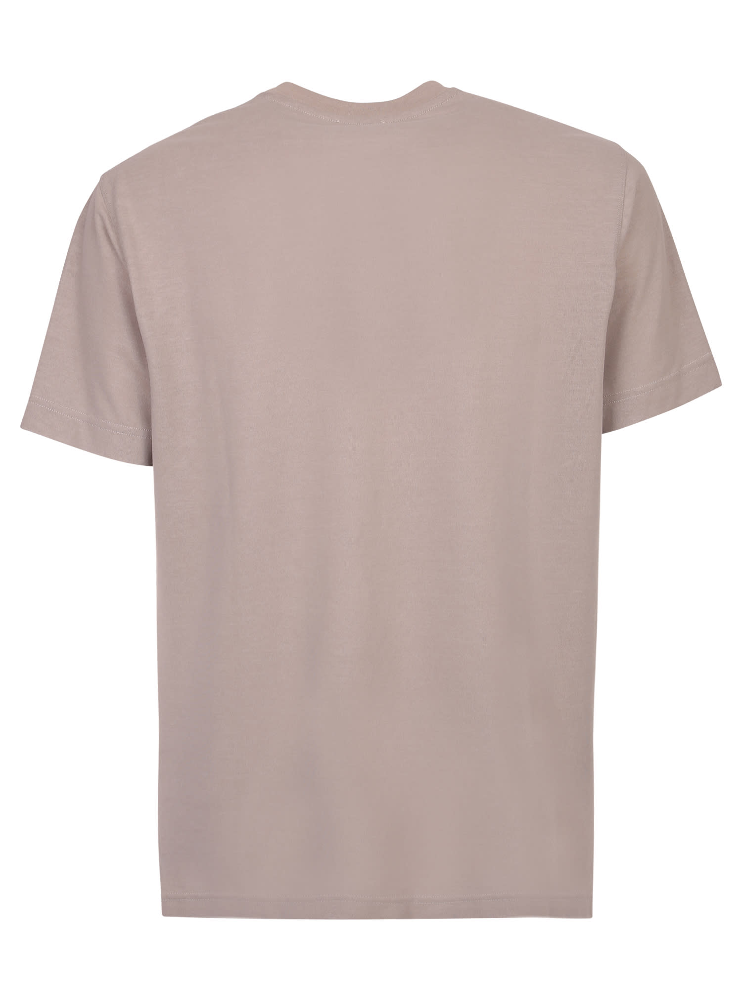 Shop Zanone Roundneck T-shirt  In Taupe