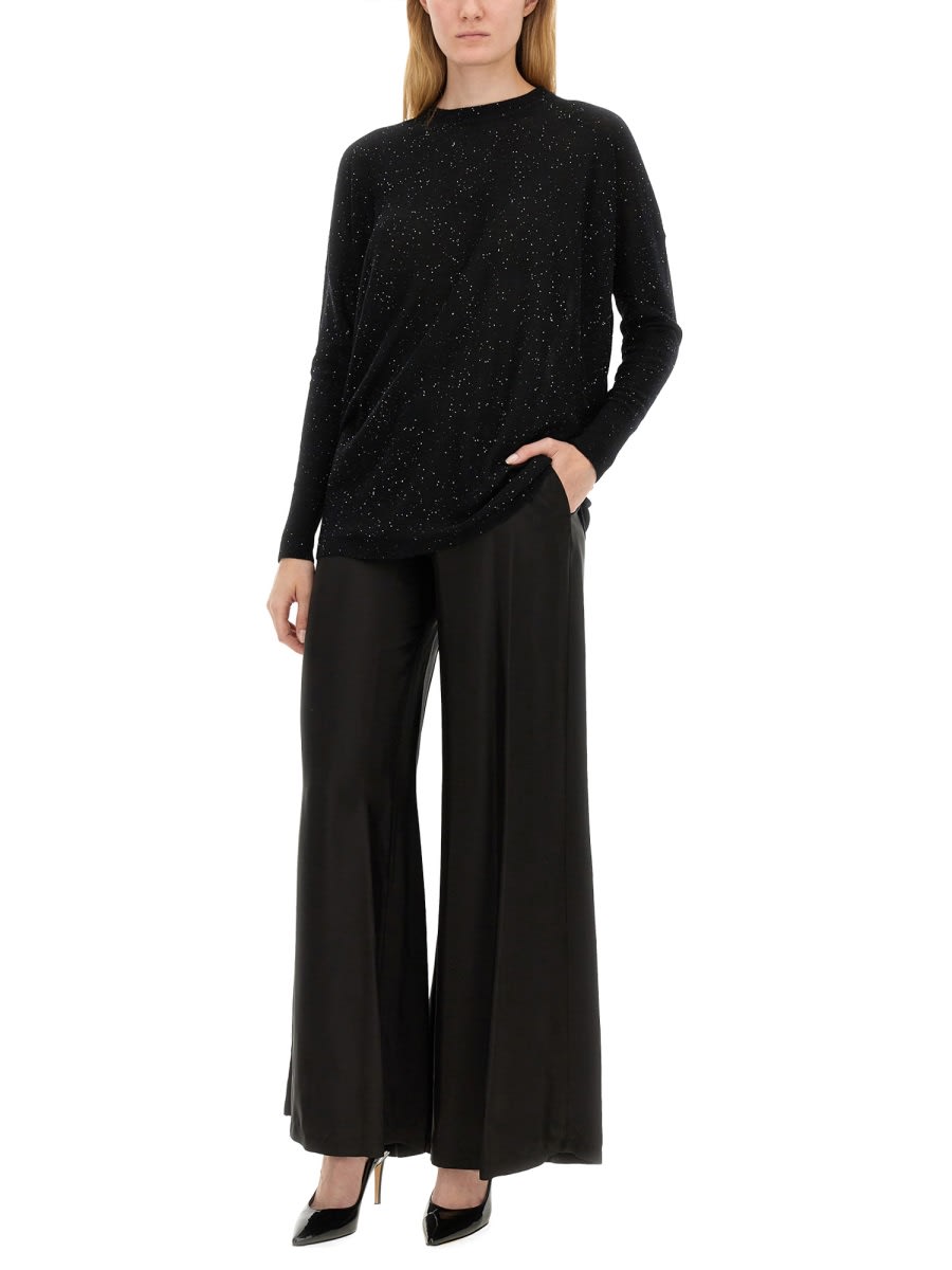 Shop Fabiana Filippi Wool Sweater In Black