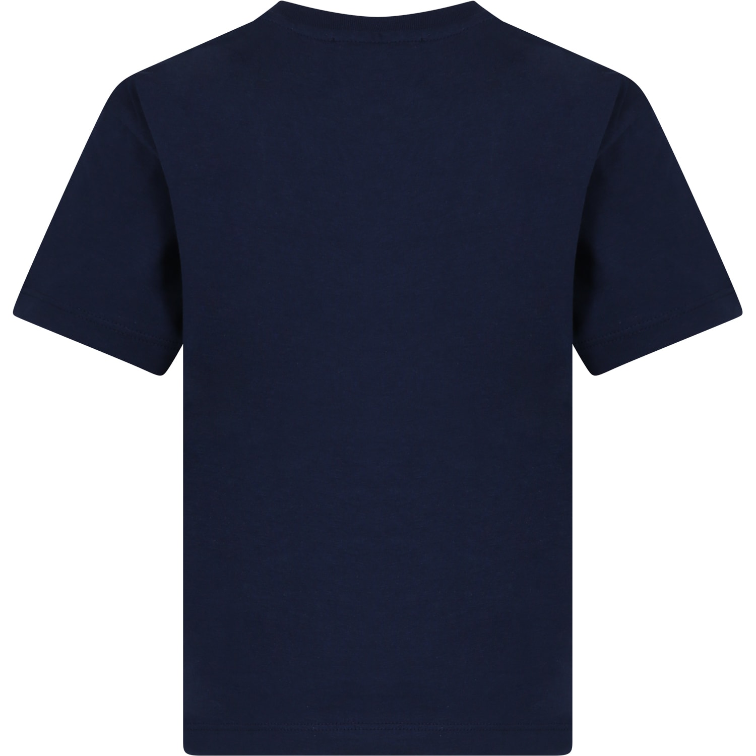 Shop Msgm Blue T-shirt For Kids With Logo