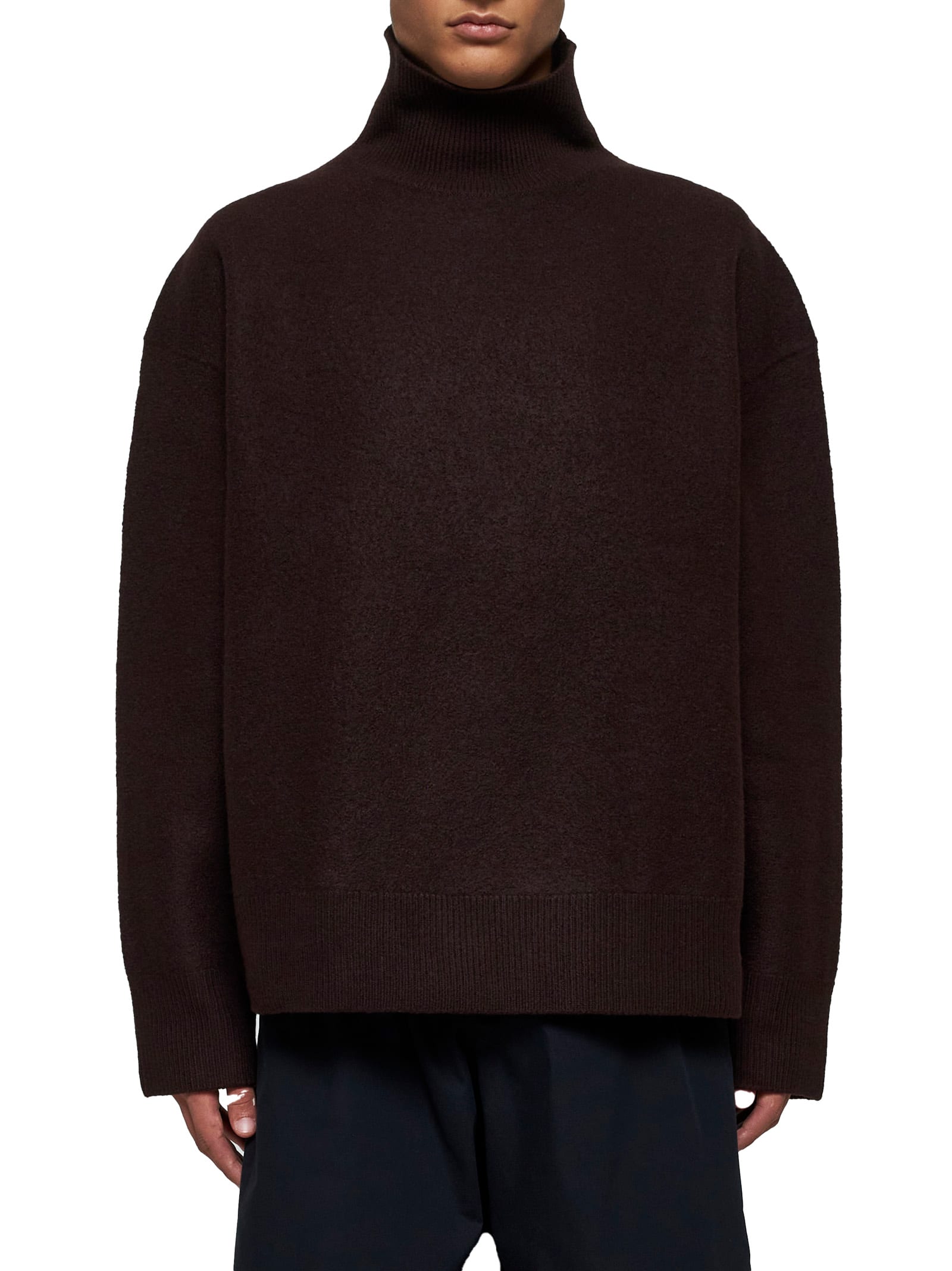 Shop Studio Nicholson Sweater In Espresso Brown