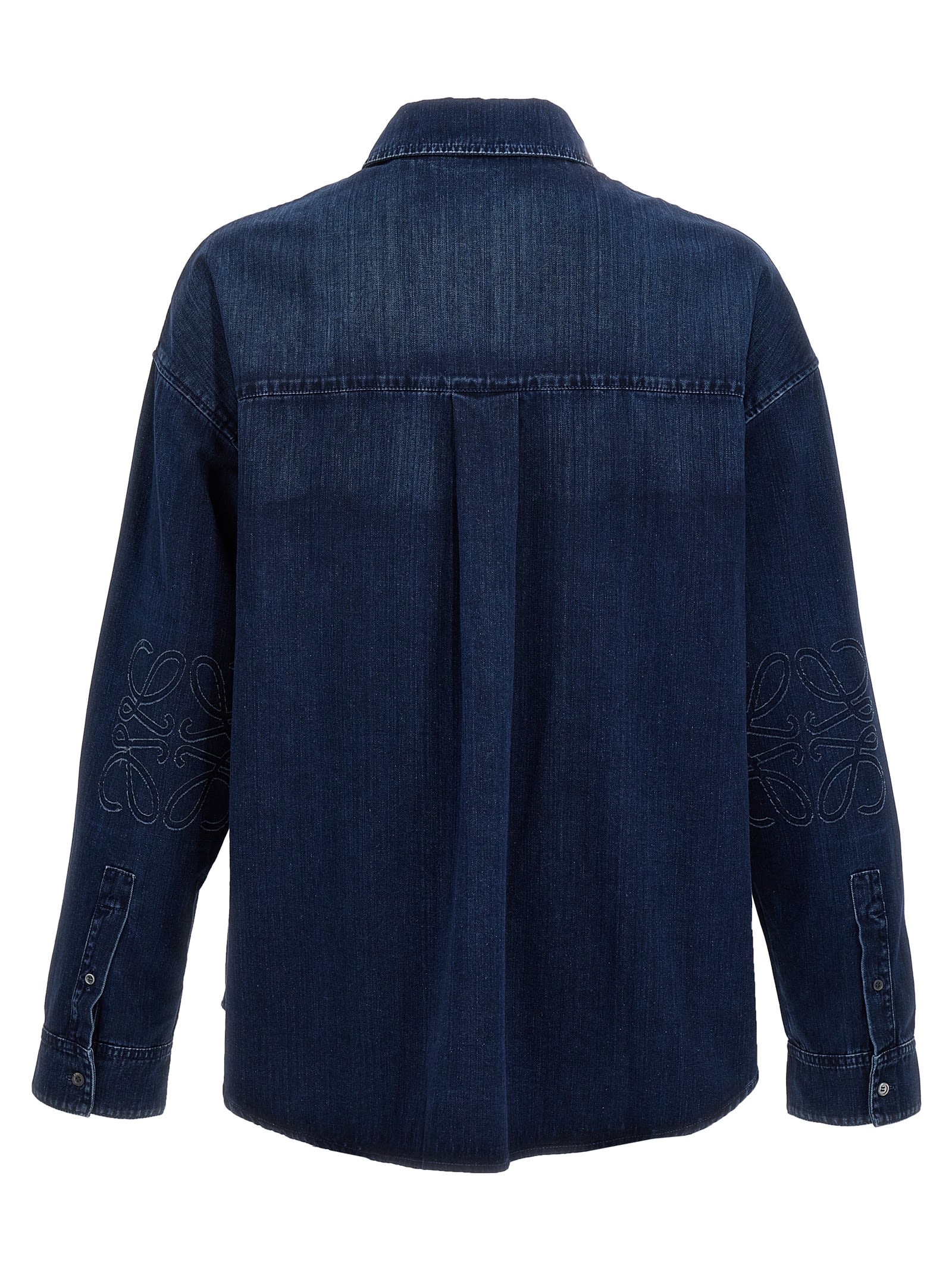 Shop Loewe Anagram Shirt In Blue