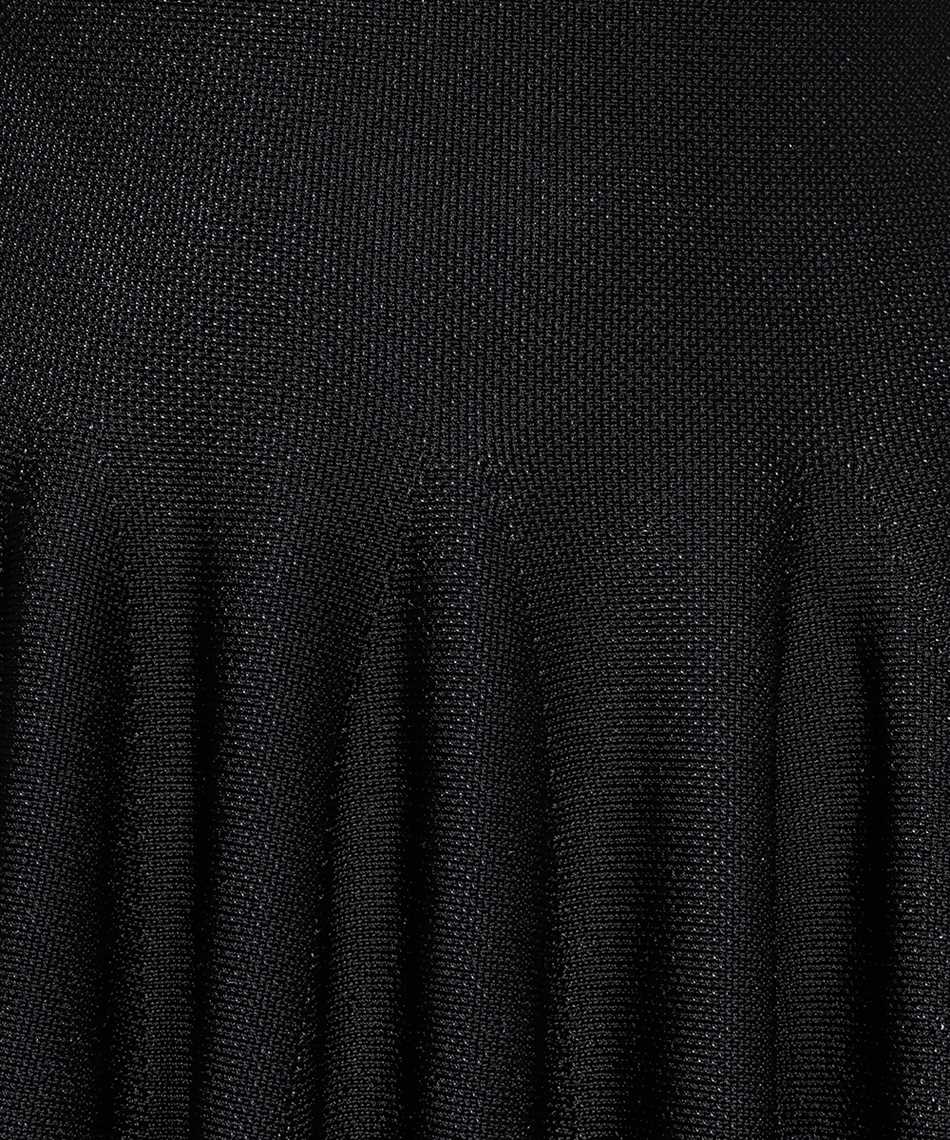 Balmain Halterneck Fluted Dress In Black