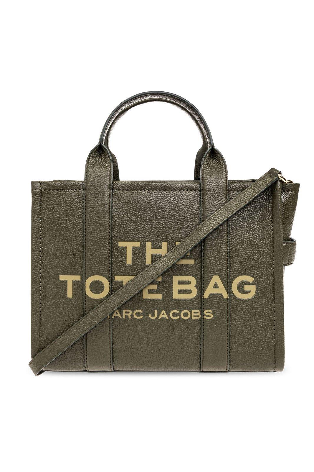 Shop Marc Jacobs Logo-embossed Medium Tote Bag In Forest