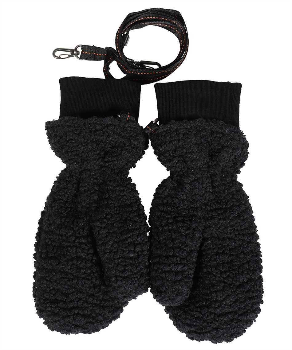 Shop Parajumpers Power Fleece Mittens In Black