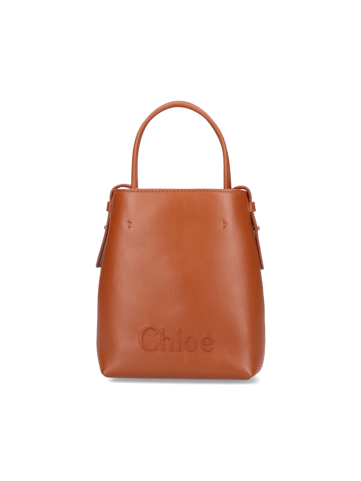 Shop Chloé Sense Micro Bag In Brown