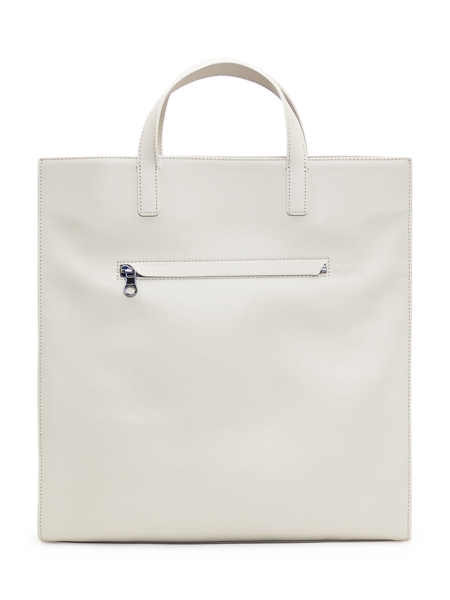 Shop Courrèges Heritage Tote Bag In Mastic Grey
