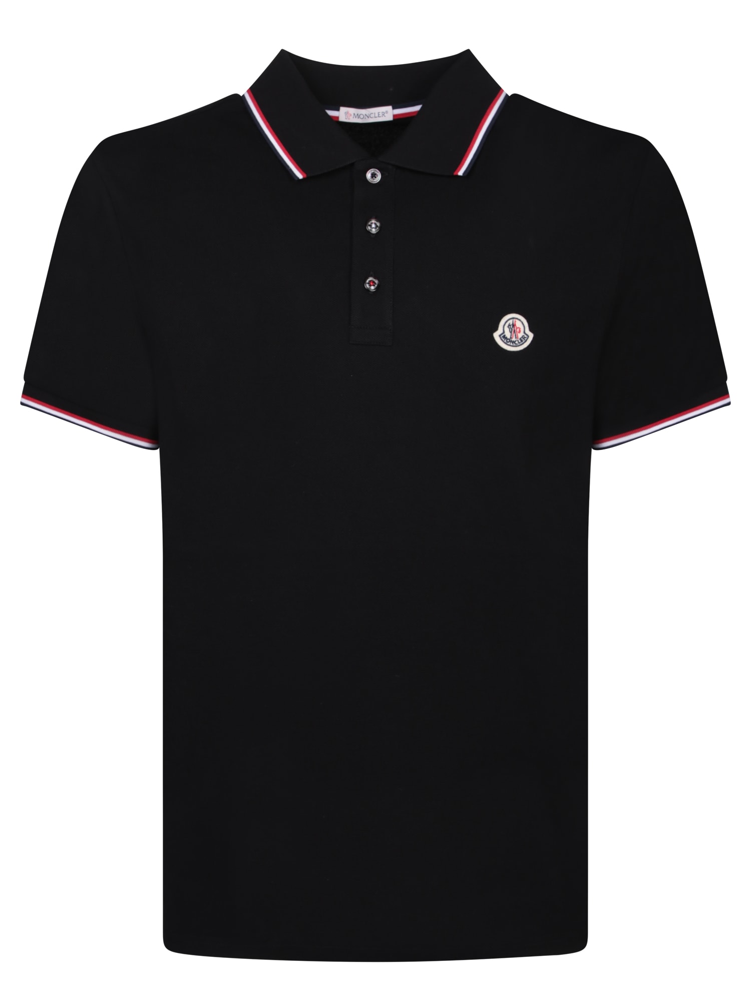 Moncler This Polo Shirt Features A Timeless Design That Transcends The Seasons In Black