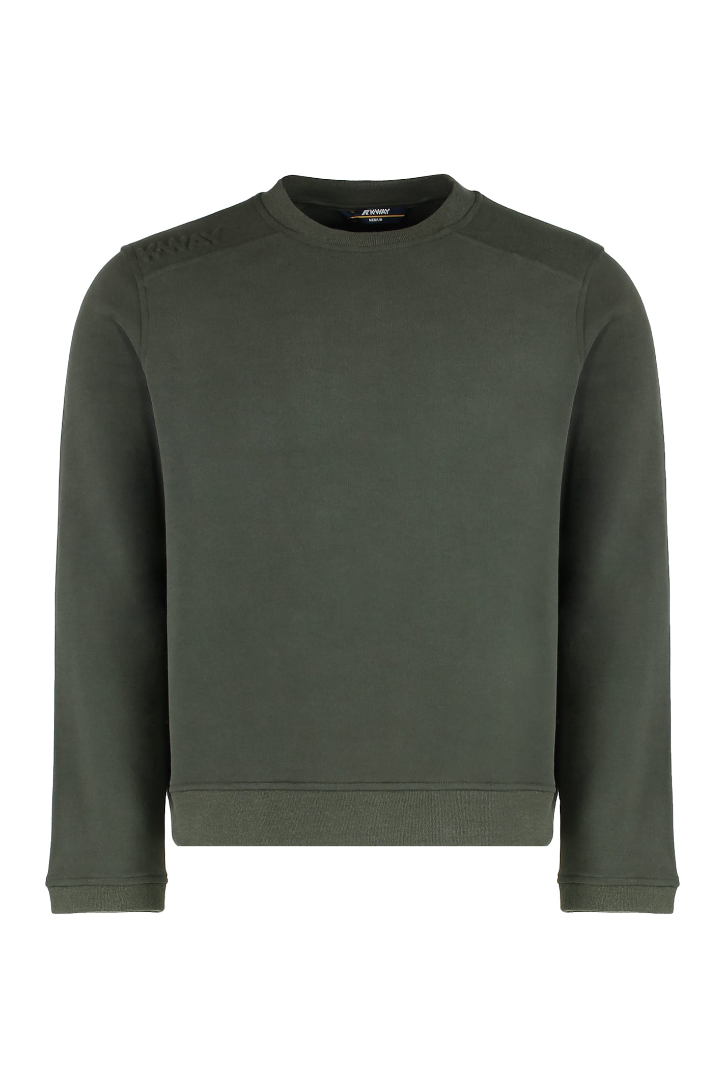 K-way Sweater With A Round Neck Perruel In Cotton And Cashmere. In Green