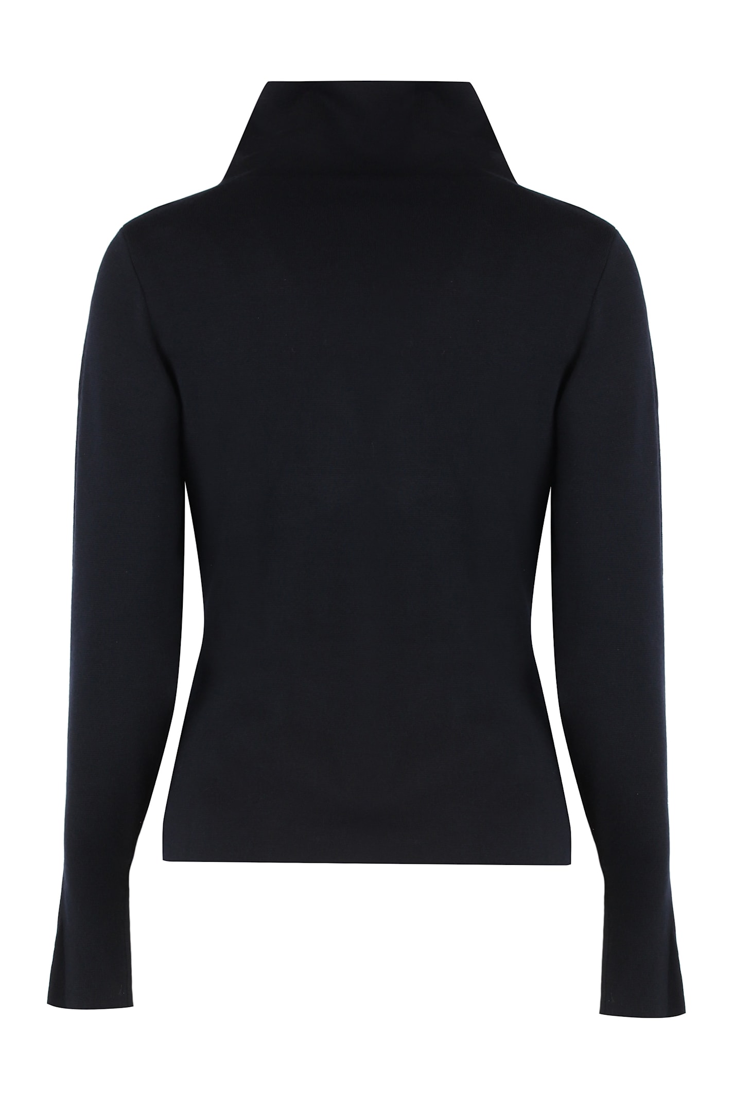 P.a.r.o.s.h Black Sweater With High Neck In Wool And Cashmere Woman In Blue