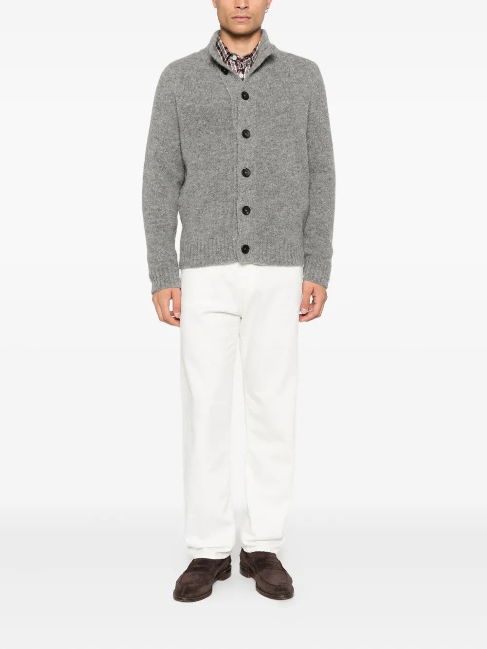 Filippo De Laurentiis Cardigan Sweater Ls In Gray