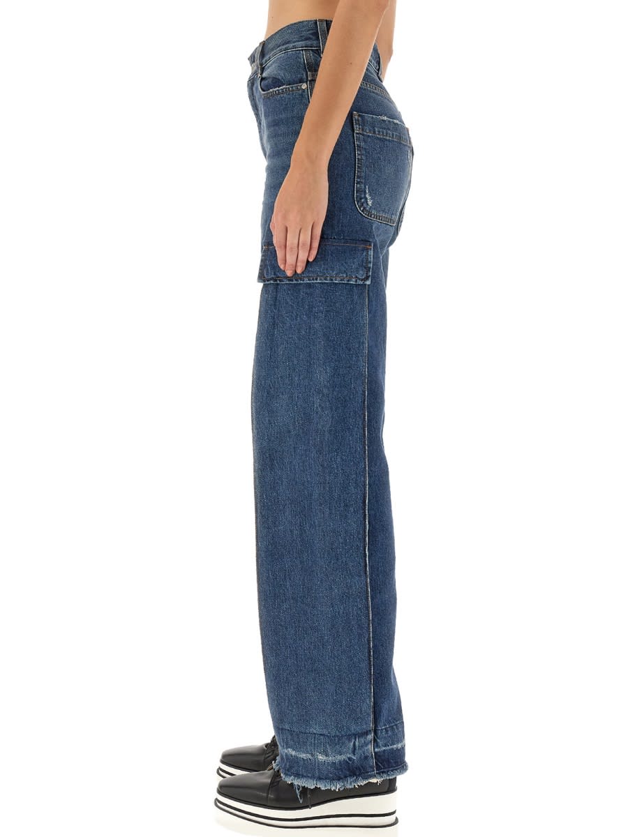 Shop Stella Mccartney Cargo Pants In Blue