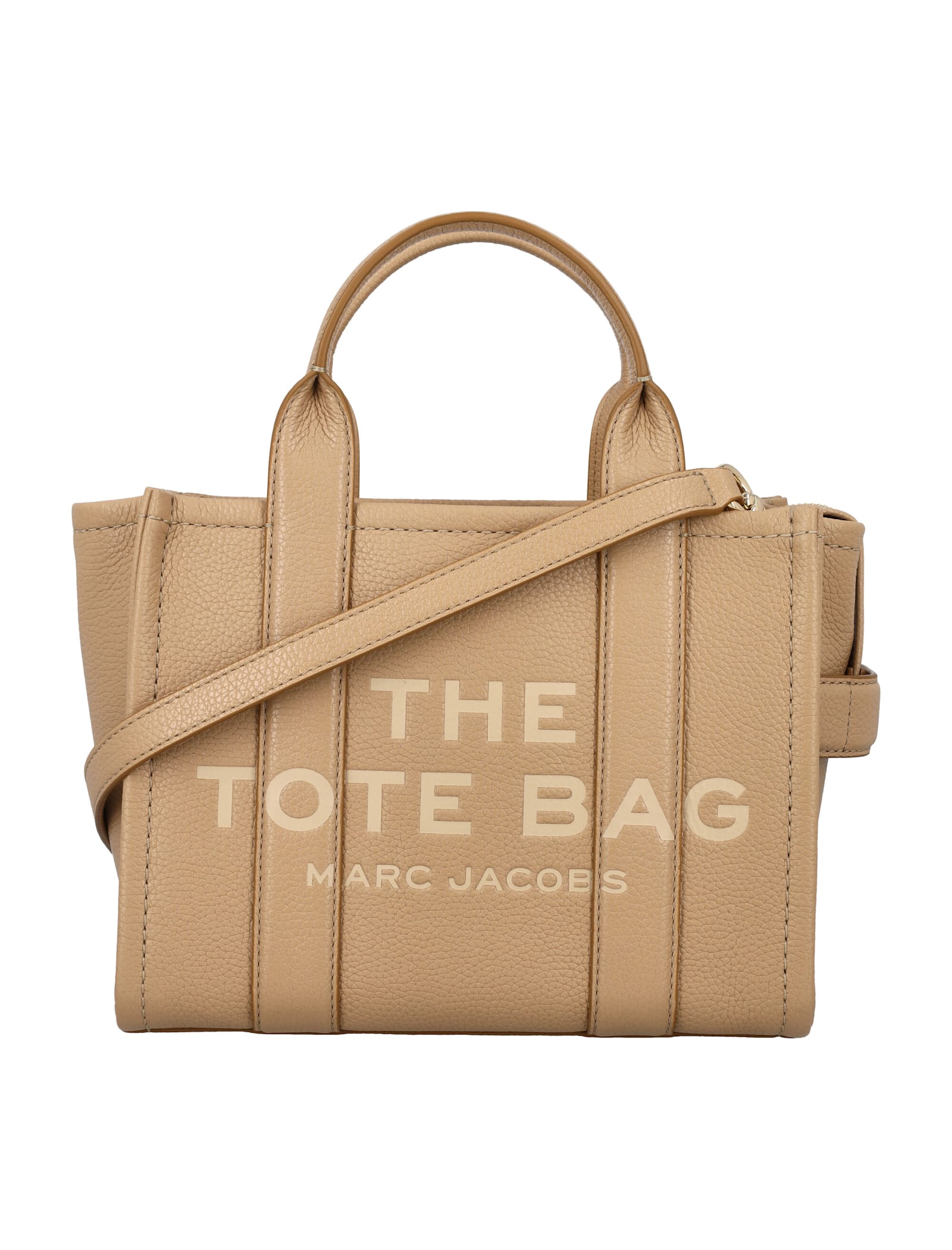 Marc Jacobs The Mini Tote Leather Bag In Brown