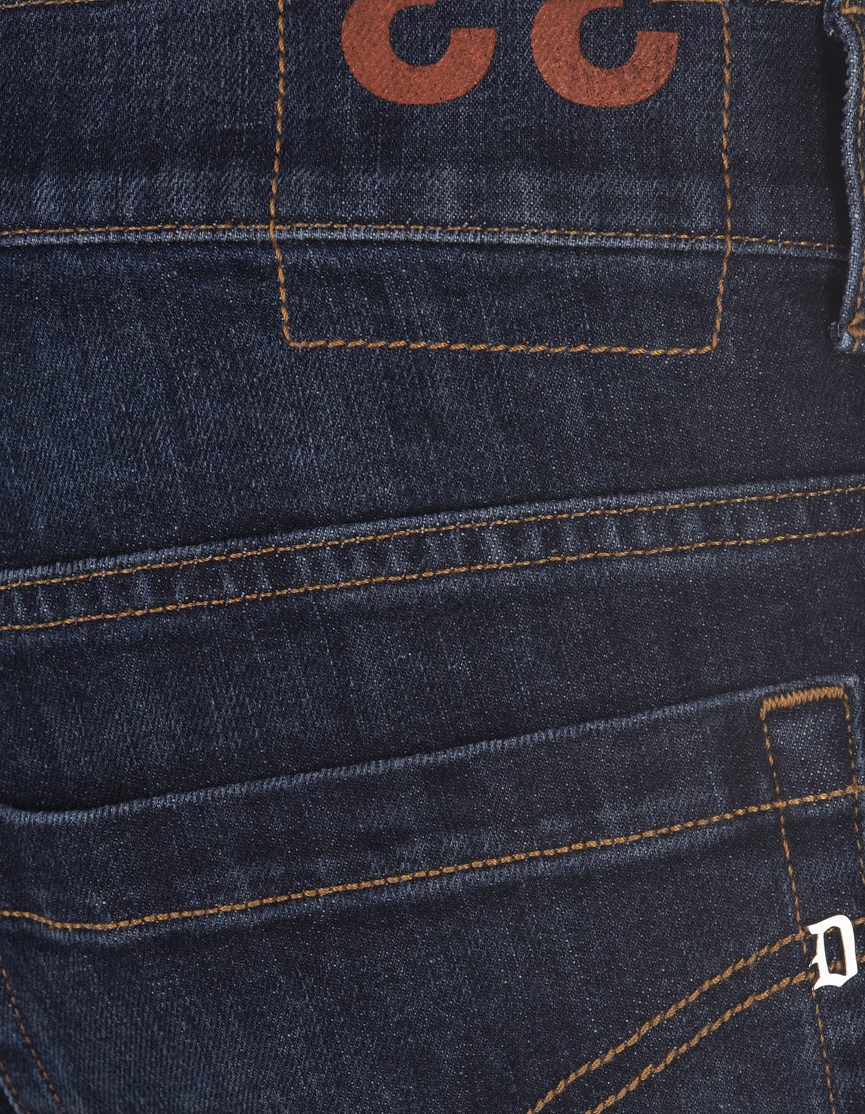 Shop Dondup George Skinny Jeans In Dark Blue Stretch Denim